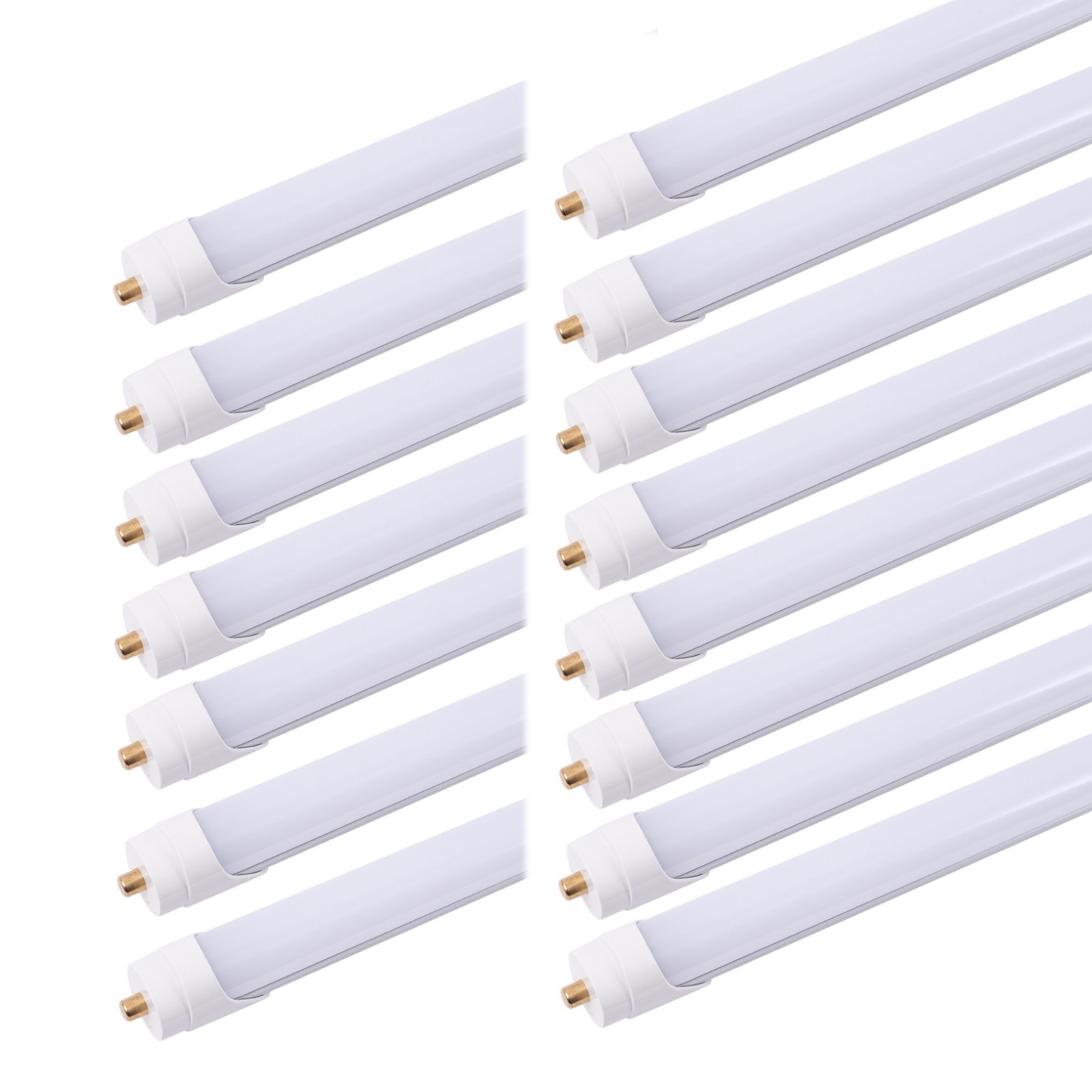 15-25 Pack 8FT 50W LED T8 Tube Light FA8 Single Pin Base Shop Light Replace