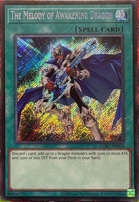 The Melody of Awakening Dragon LCKC-EN028 - Secret Rare - Unlimited Ed. - NM/M The Melody of Awakening Dragon LCKC-EN028 - Secret Rare - Unlimited Ed. - NM/M
