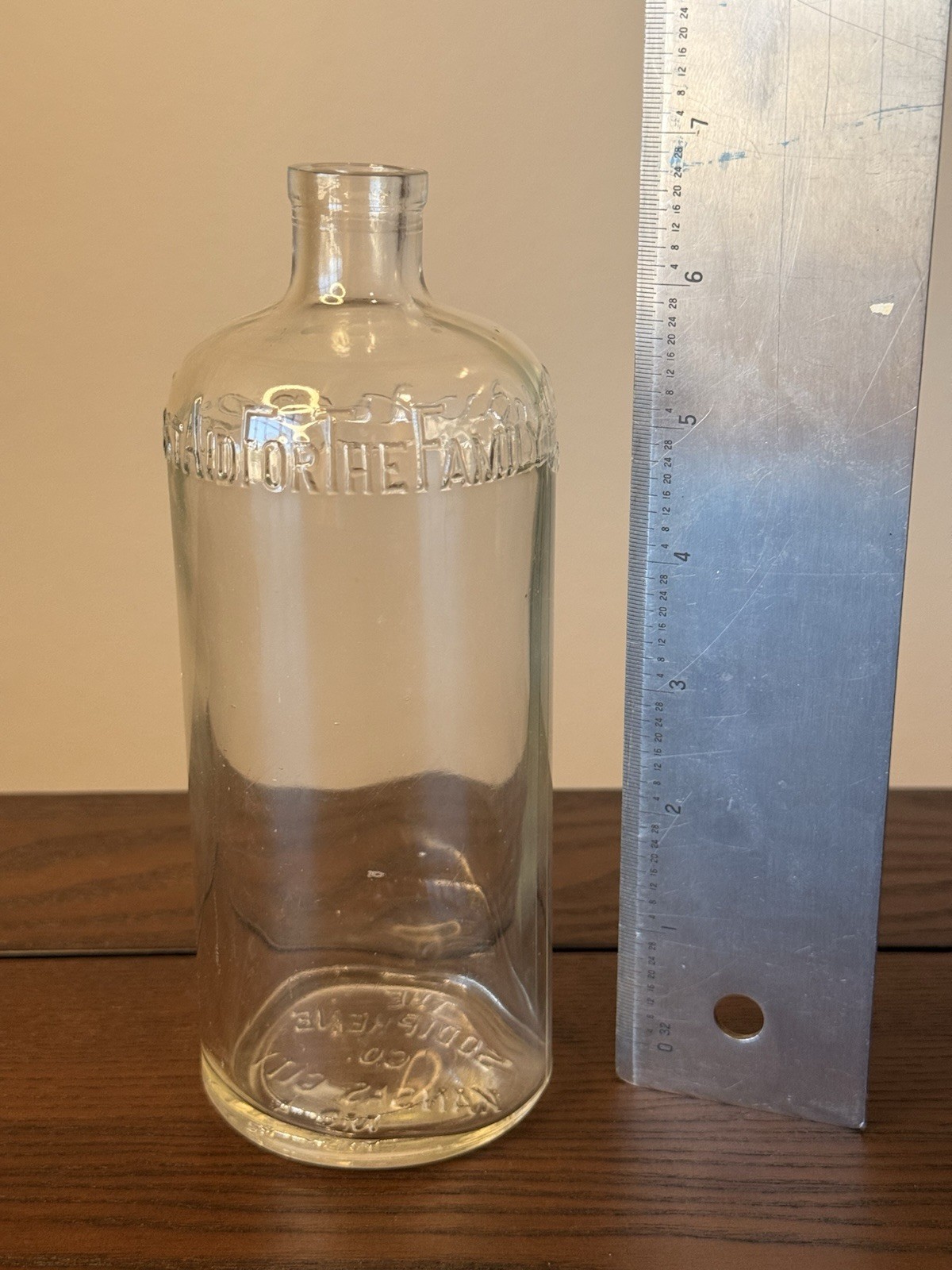 Vintage Sodiphene Clear Glass Bottle 