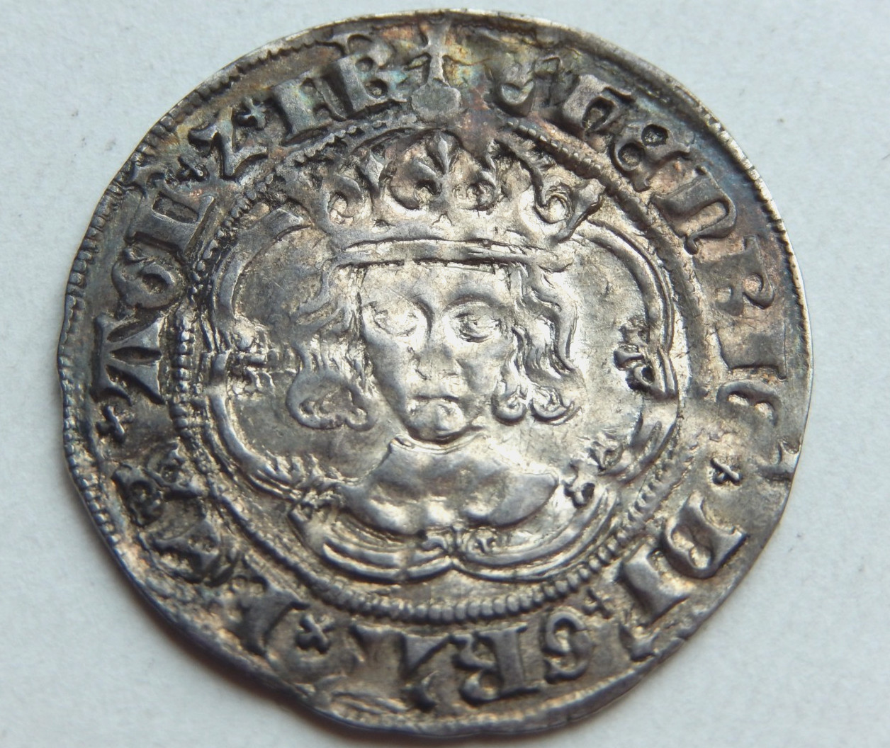 A899 - Henry VII Silver Hammered Groat. 1502-04 Greyhound’s Head Mintmark A899 - Henry VII Silver Hammered Groat. 1502-04 Greyhound’s Head Mintmark