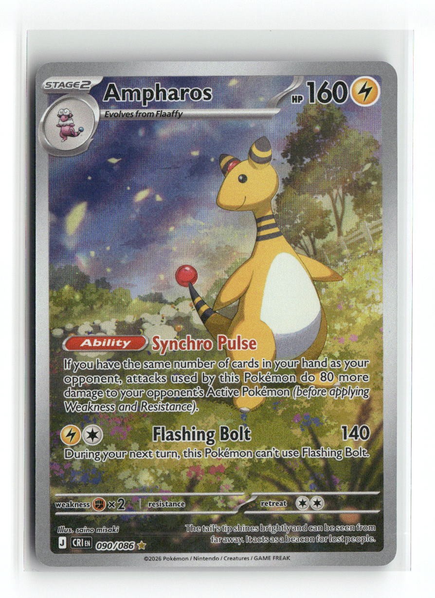 Ampharos [CRI - 090/086] Illustration Rare Holofoil NM Chaos Rising