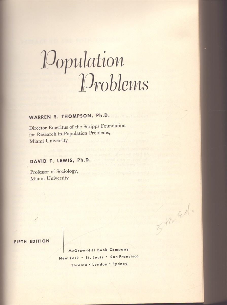 POPULATION PROBLEMS POPULATION PROBLEMS
