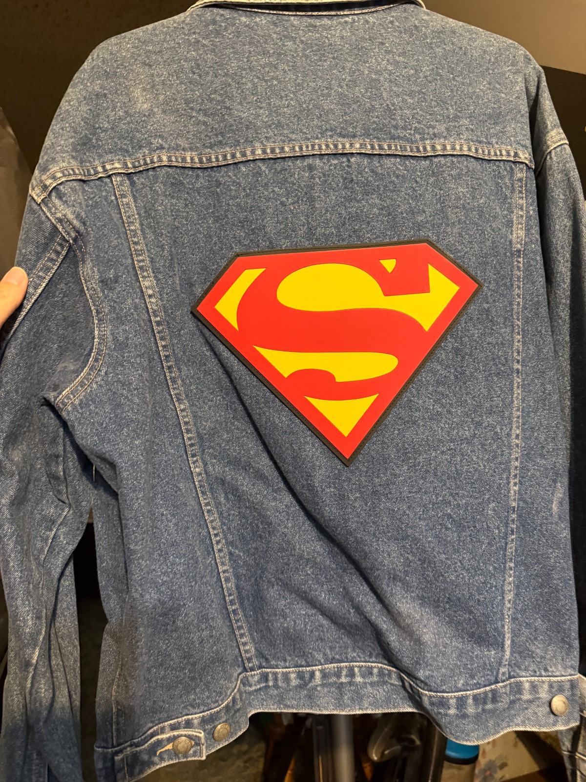 Vintage 1998 Warner Bros Superman Denim Jacket Large NWT DC Comics Jean Jacket