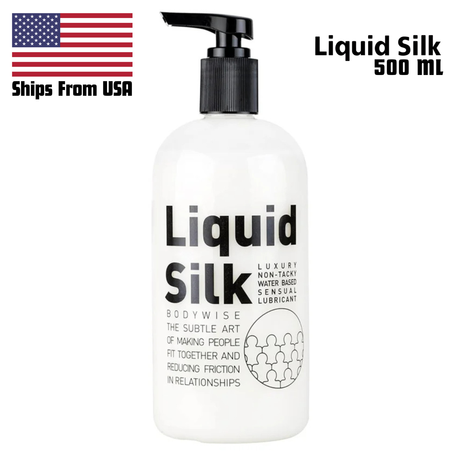 USA Seller  Liquid Silk EXTRA LARGE 500 ml Personal Sex Lubricant