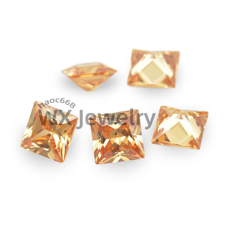 50pcs 2x2-12x12mm Square Shaped Champagne Loose cubic Zirconia CZ Stone Bright 50pcs 2x2-12x12mm Square Shaped Champagne Loose cubic Zirconia CZ Stone Bright
