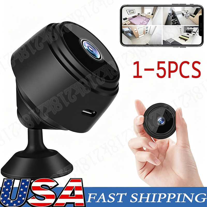 1-5PC Mini WiFi Security Cam w/Audio, Baby Pet Monitor, SD Card Not Included LOT 1-5PC Mini WiFi Security Cam w/Audio, Baby Pet Monitor, SD Card Not Included LOT