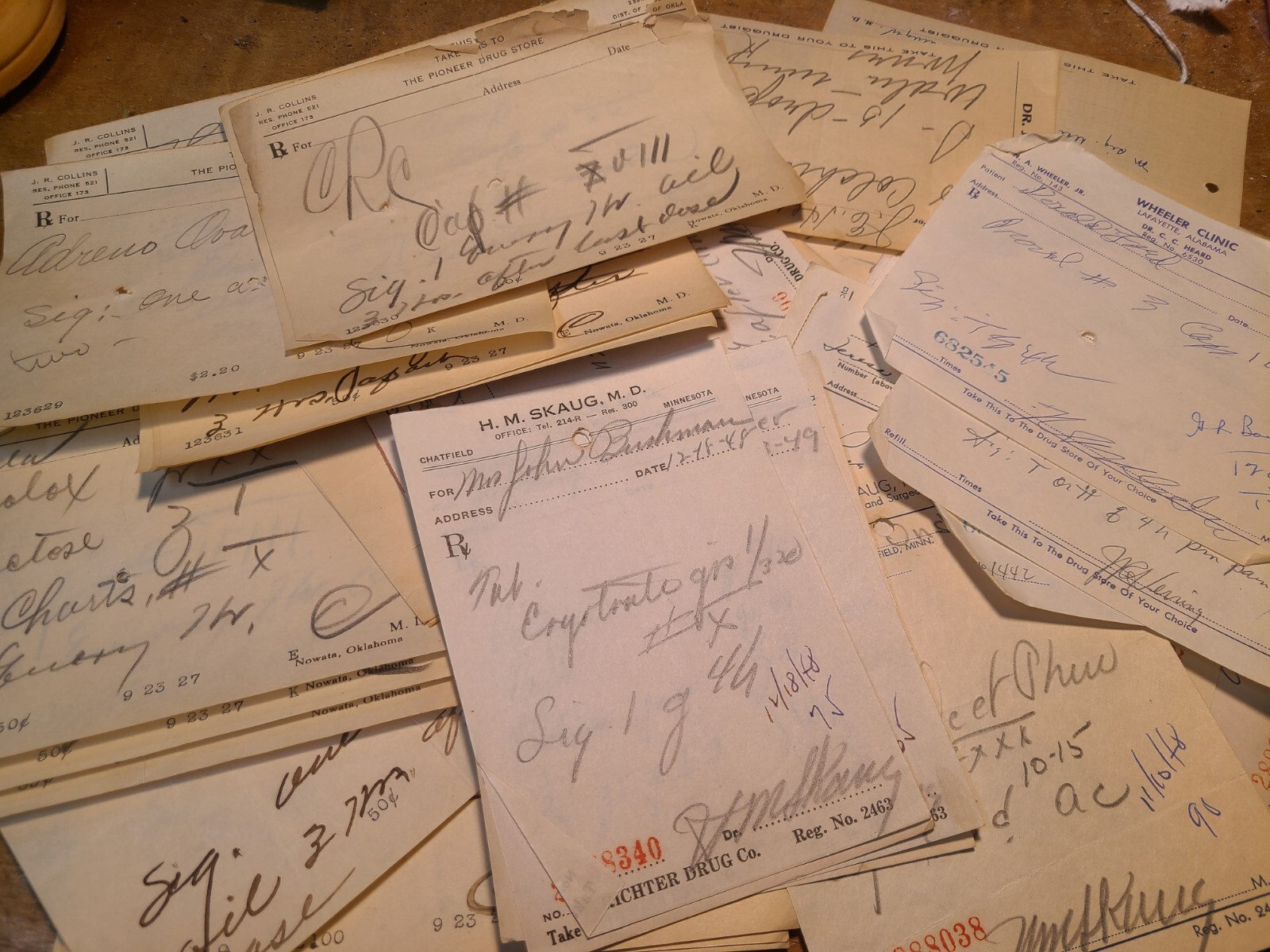 Lot 50+ antique medical prescription forms 1910-1970 Lot 50+ antique medical prescription forms 1910-1970