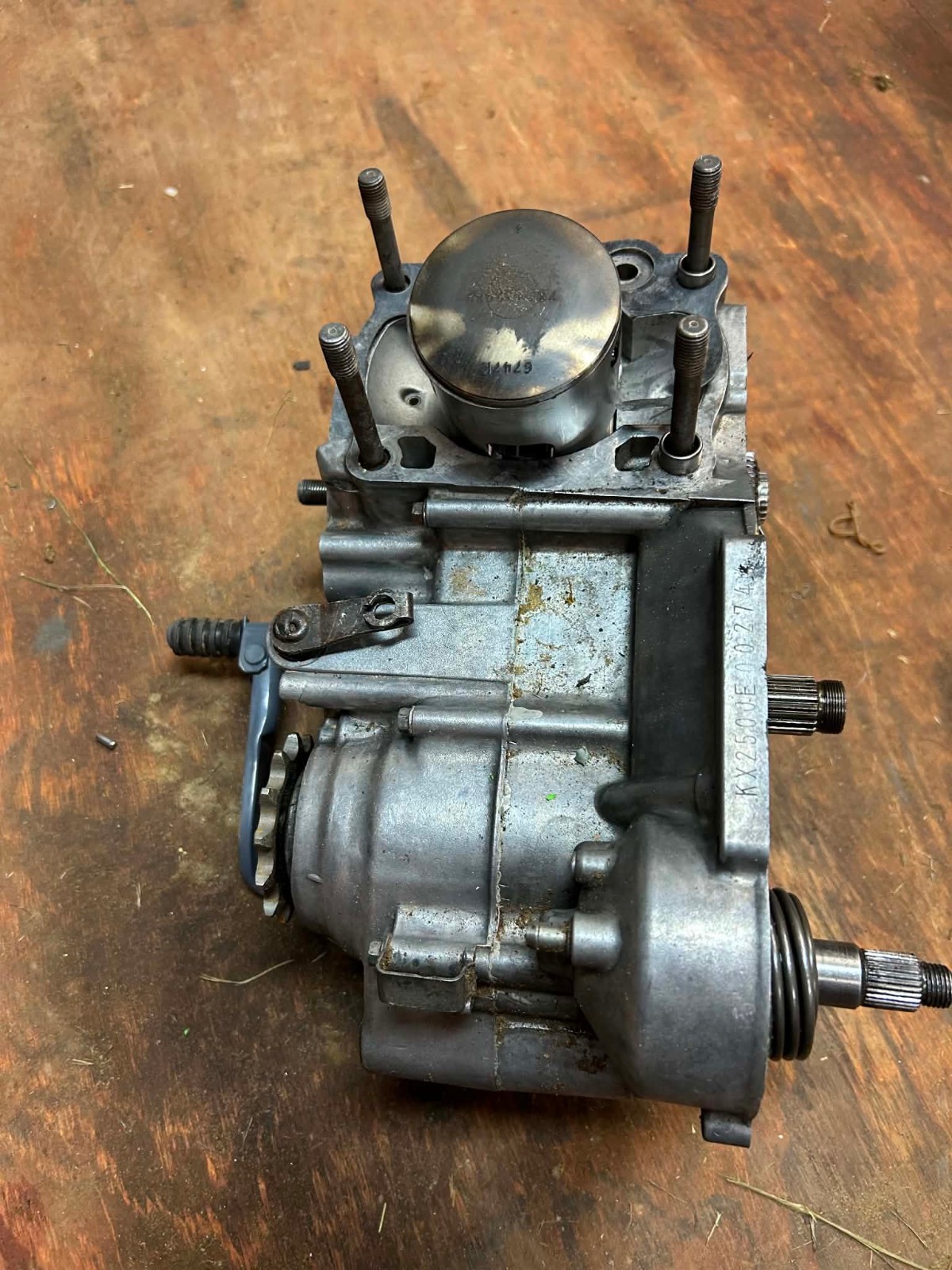 1992 Kawasaki KX250 KX 250 Engine Lower End Crank Case Crankcase Rod Crankshaft