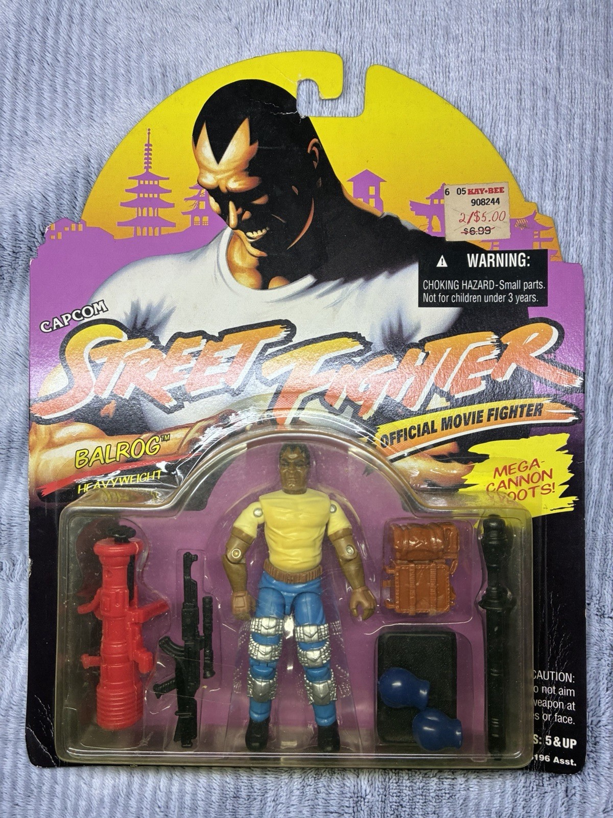 Hasbro Street Fighter Balrog Boxer Action Figure Boxed w/ Accessories 1994