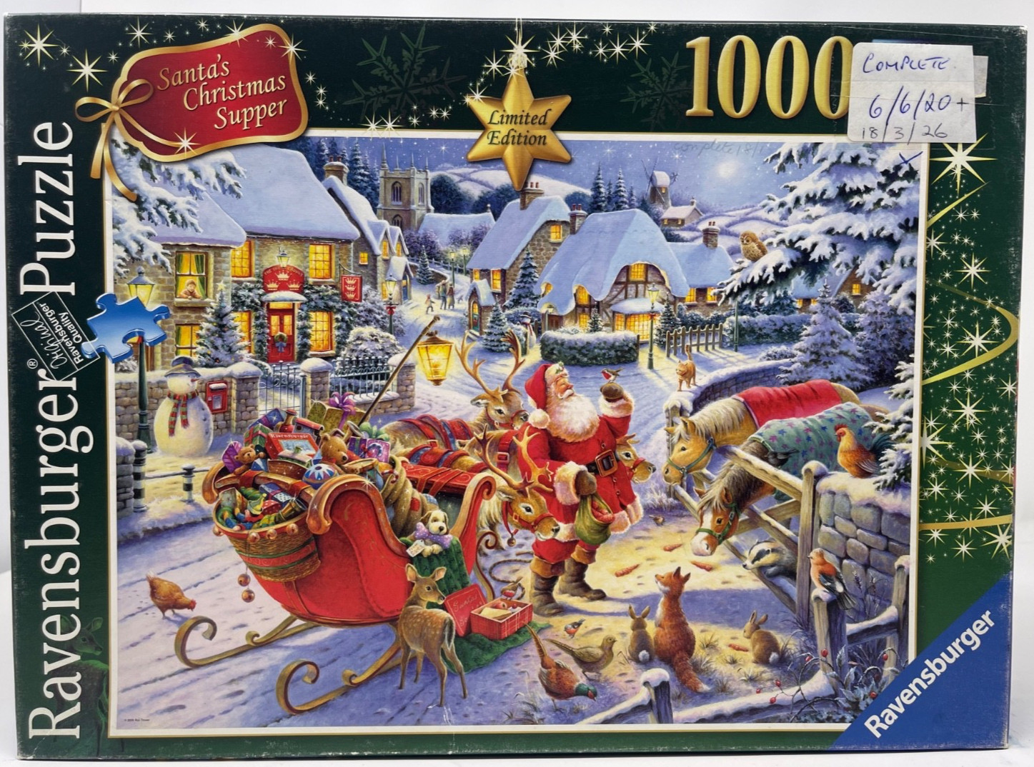 Ravensburger Santa\'s Christmas Supper By Roy Tower [2009] 1000 Piece Puzzle