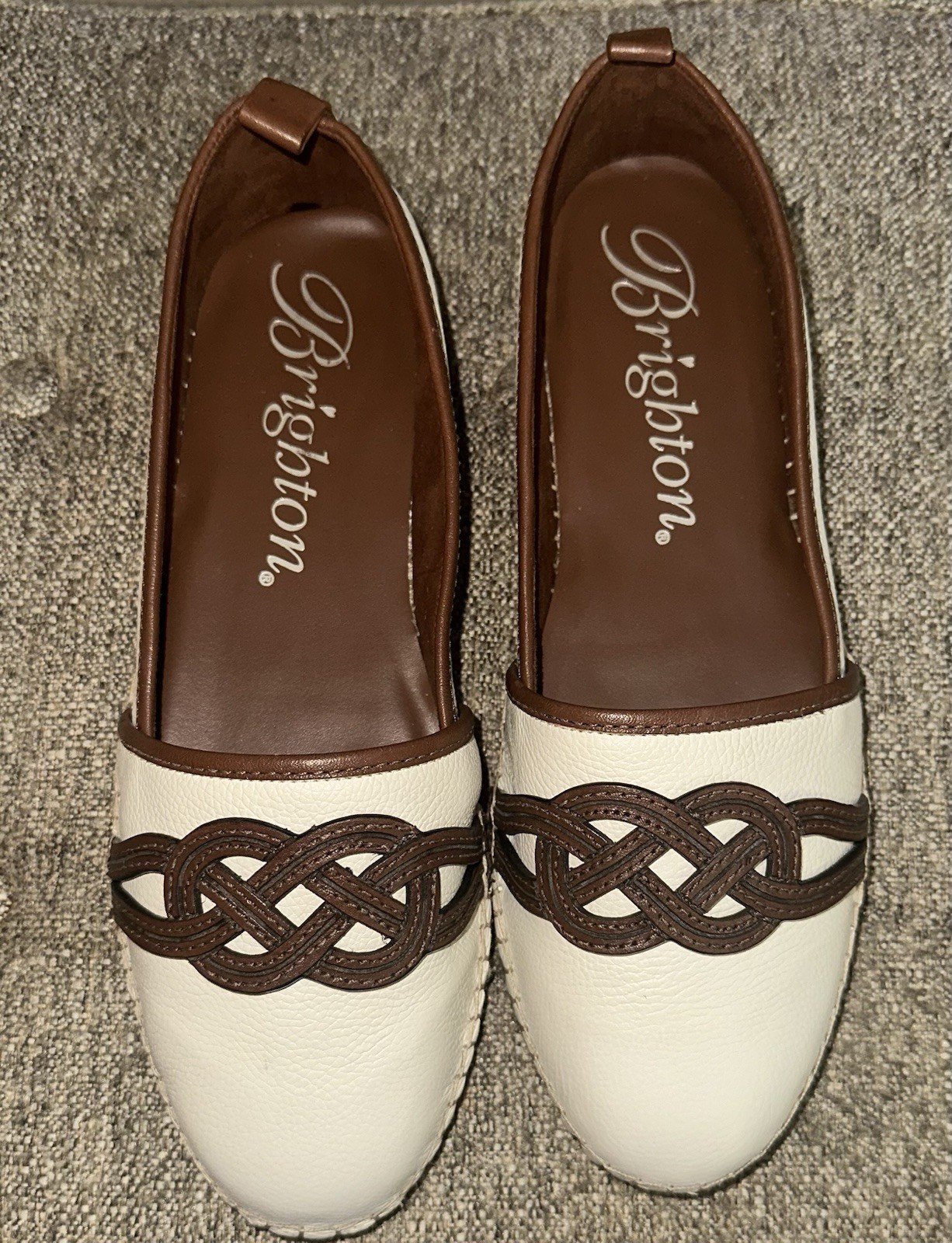 Brighton Women’s Laser Espadrill Evita White 10M Brand New Never Worn Brighton Women’s Laser Espadrill Evita White 10M Brand New Never Worn