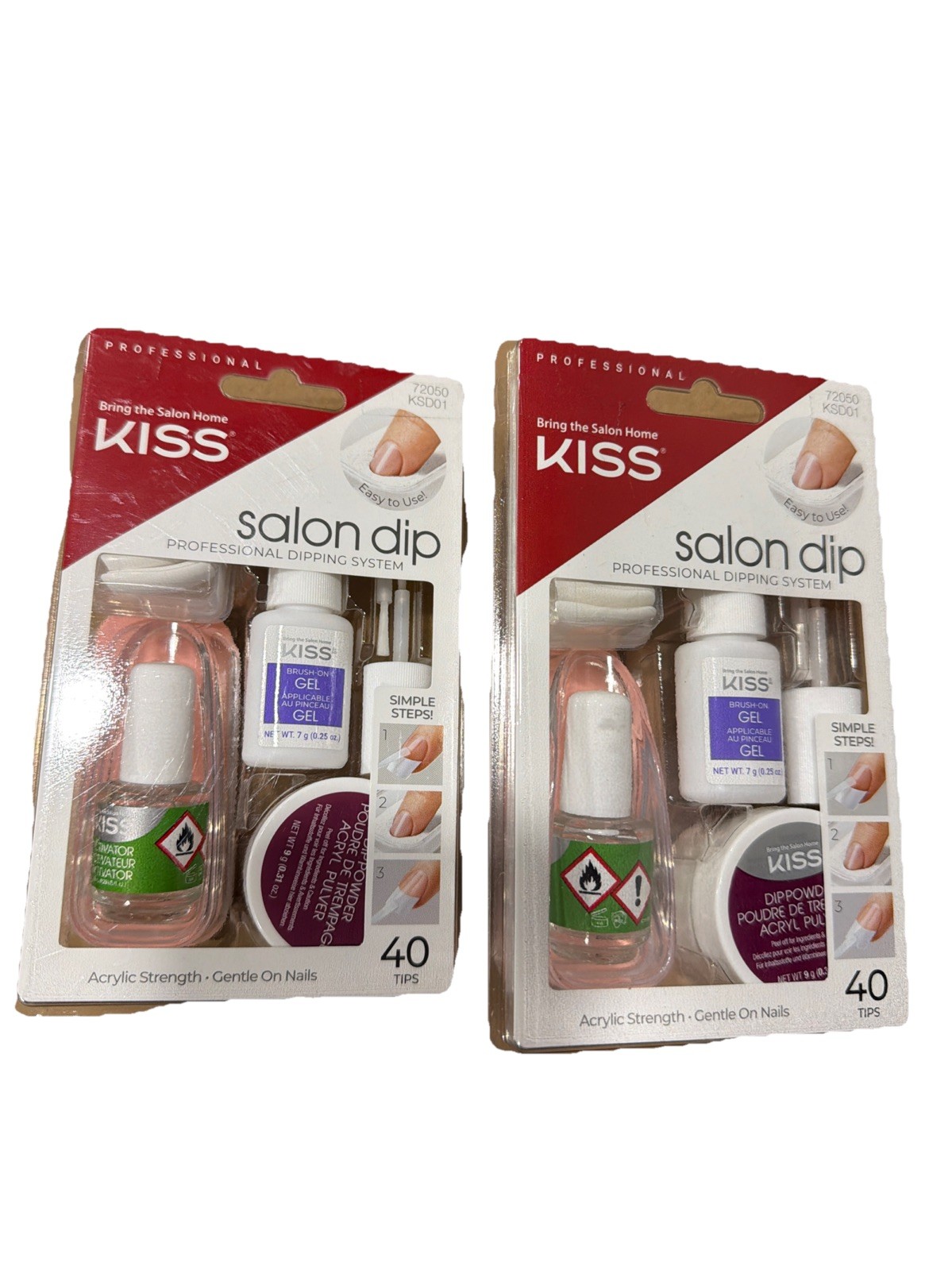 2x Kiss Salon Dip Powder Nail Kit Professional Dipping System Kit 2x Kiss Salon Dip Powder Nail Kit Professional Dipping System Kit
