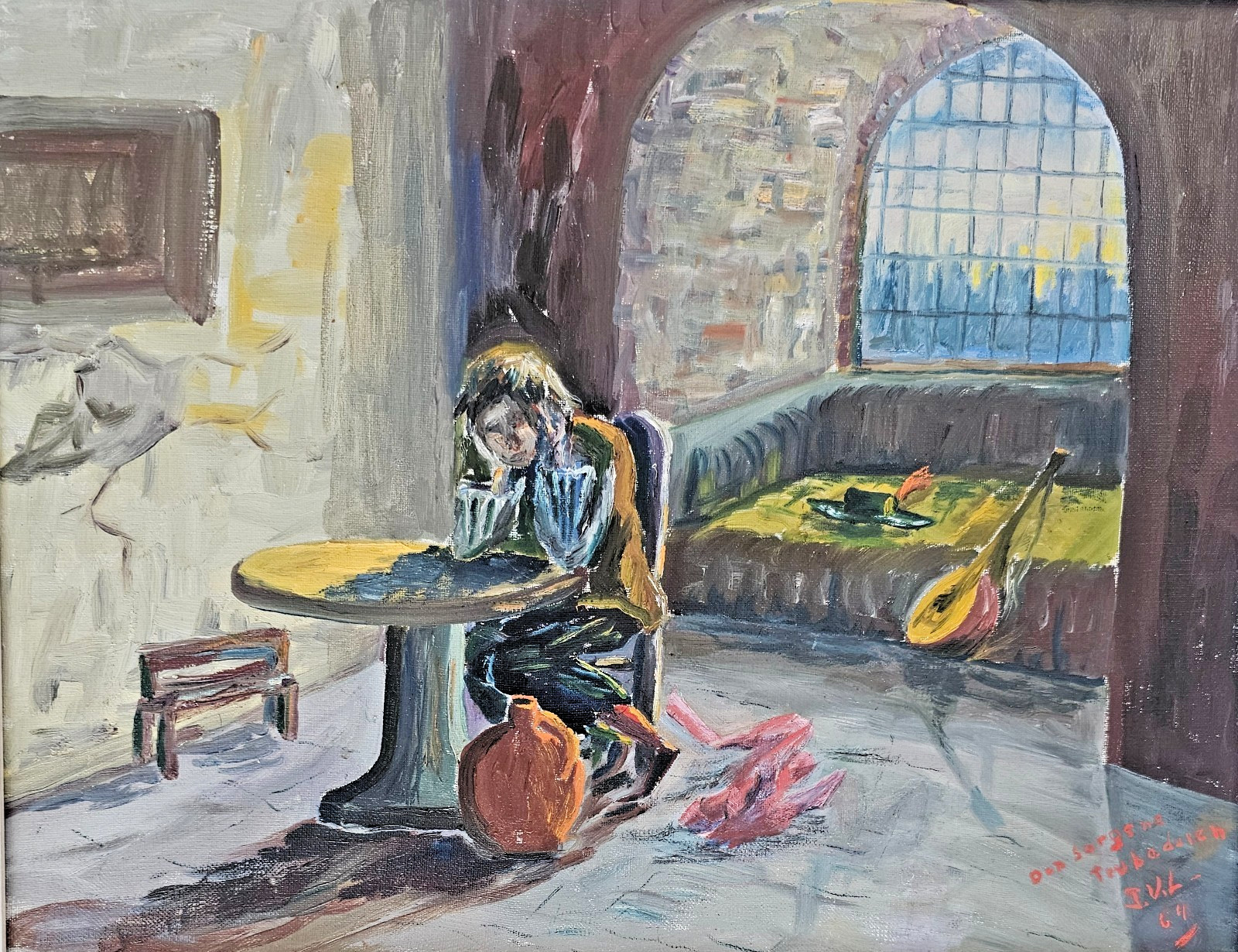 SWEDISH MID CENTURY EXPRESSIONIST OIL PAINTING 
