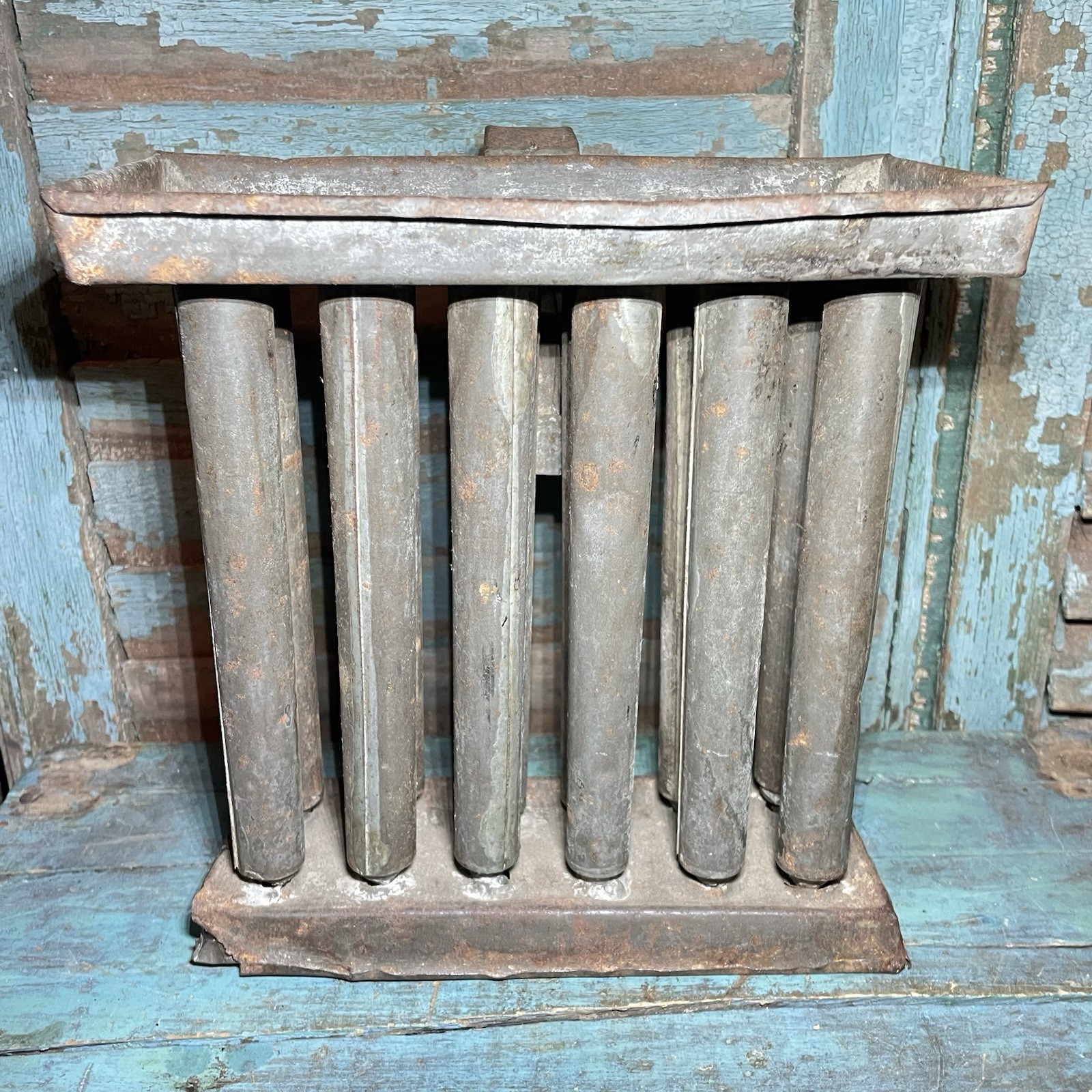 ANTIQUE CANDLE MOLD - RARE SIZE MAKES 6-7 INCH CANDLES - EARLY LIGHTING - AAFA