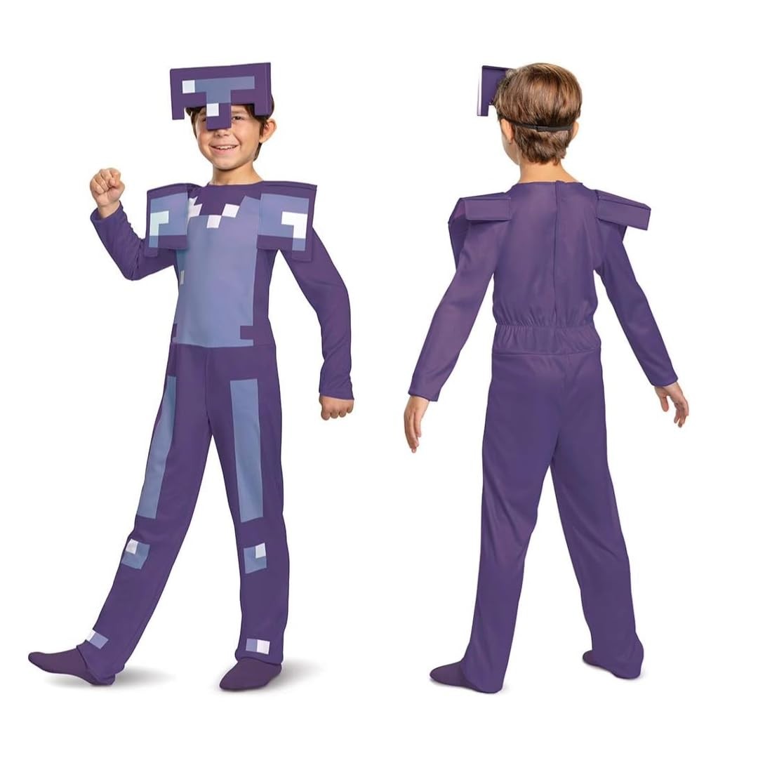Disguise Minecraft Enchanted Diamond Armor Costume for Kids, Small 4-6