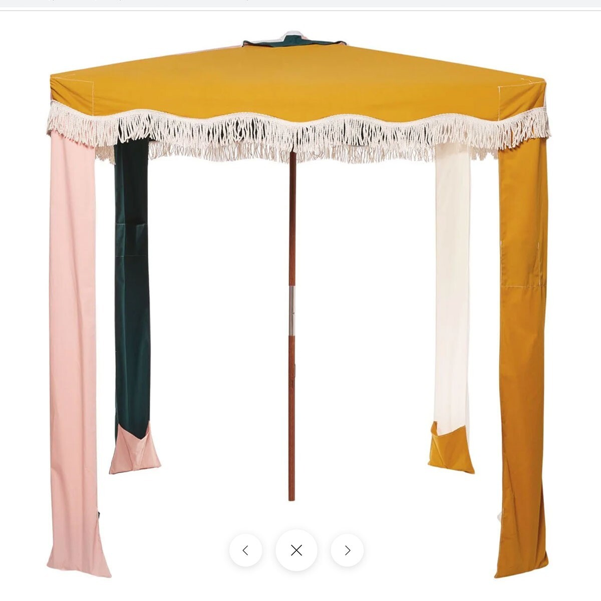 Gorgeous Premium Beach Cabana Tent Retro Style with Fringe MSRP $399.00