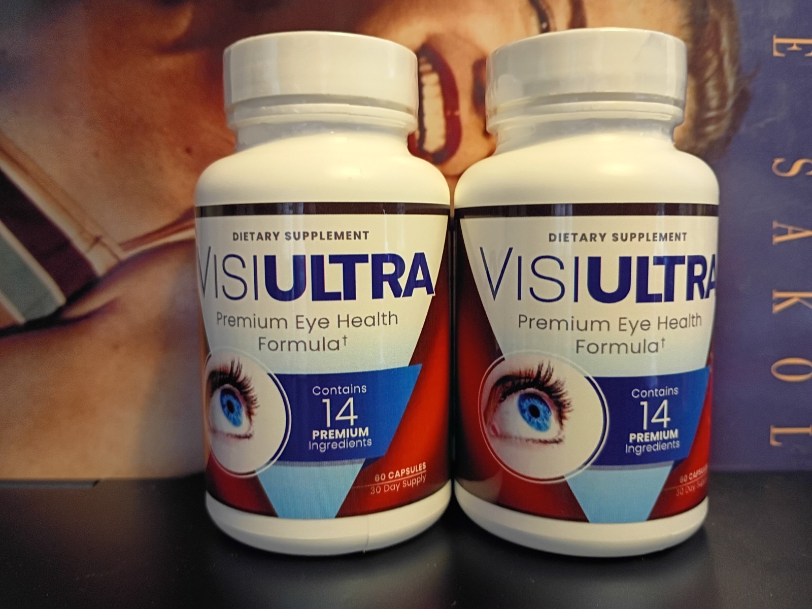 Visiultra Eye Supplement 60 Caps Premium Eye Health Formula Sharpness New 2PK