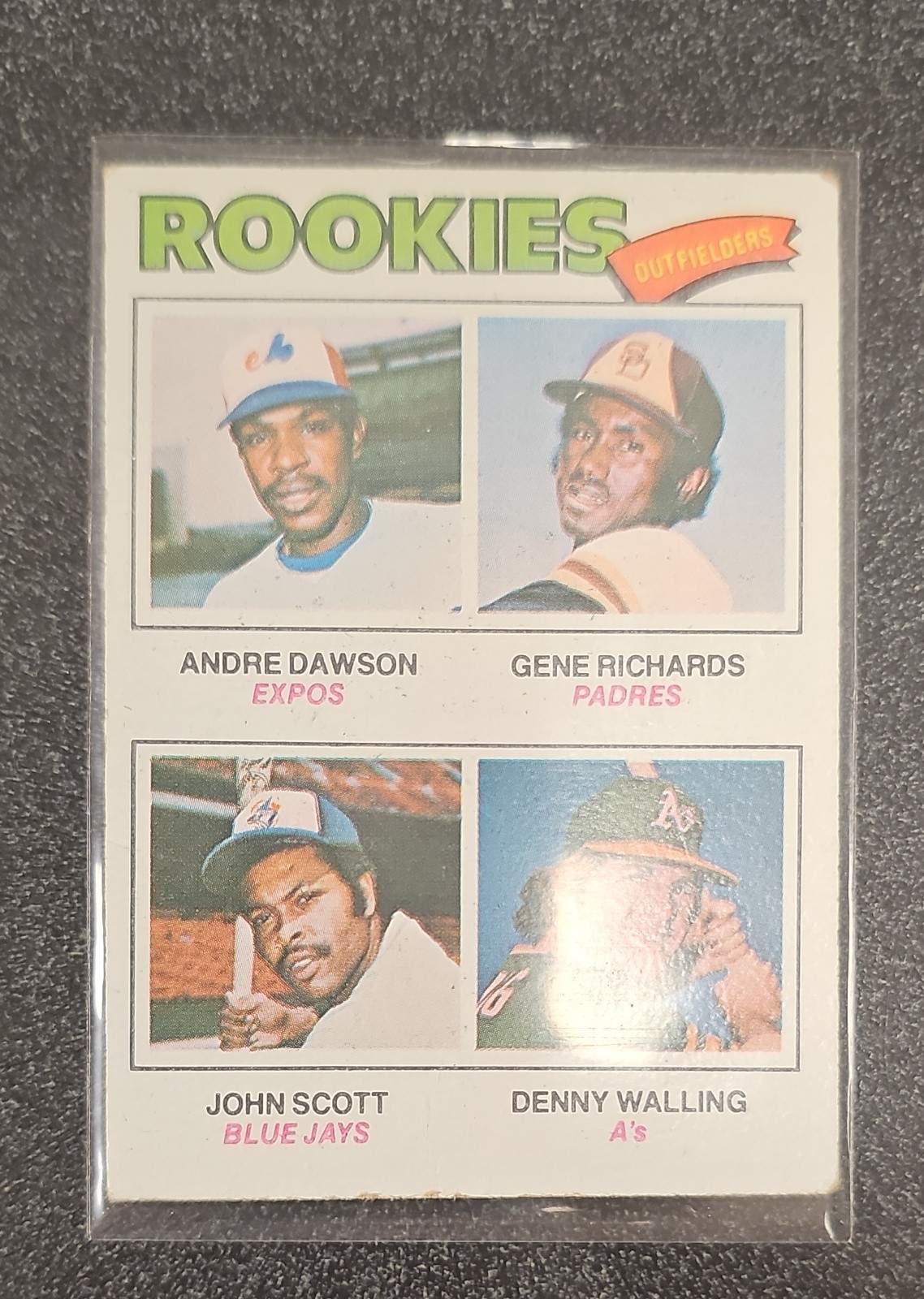 1977 Topps Rookie Outfielders AndreDawson, Denny Walling, Gene Richard #473 (RC) 1977 Topps Rookie Outfielders AndreDawson, Denny Walling, Gene Richard #473 (RC)