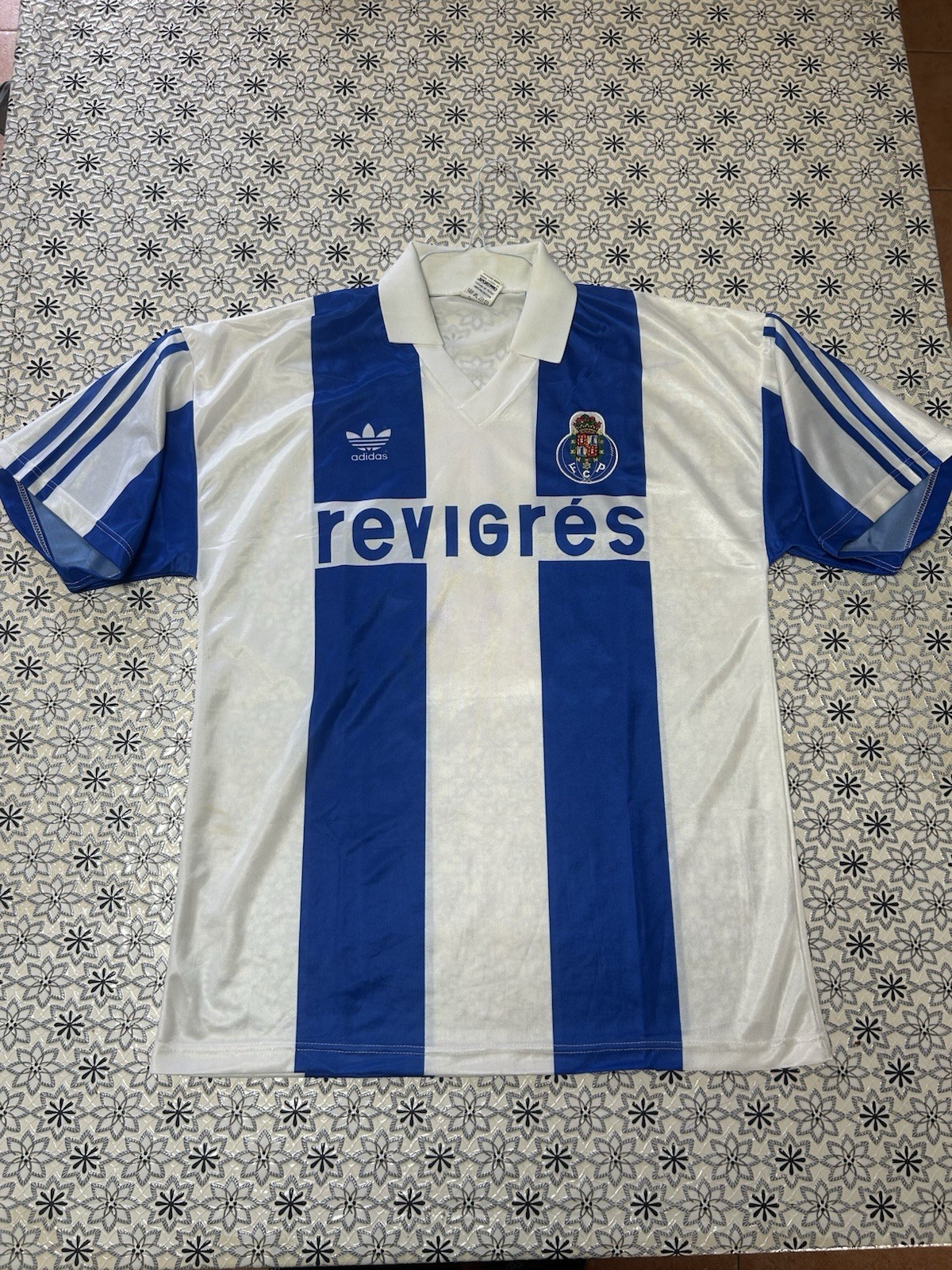 FC Porto Football Shirt 80s 90s Adidas Revigrés Number 10 Match Worn Issued XL