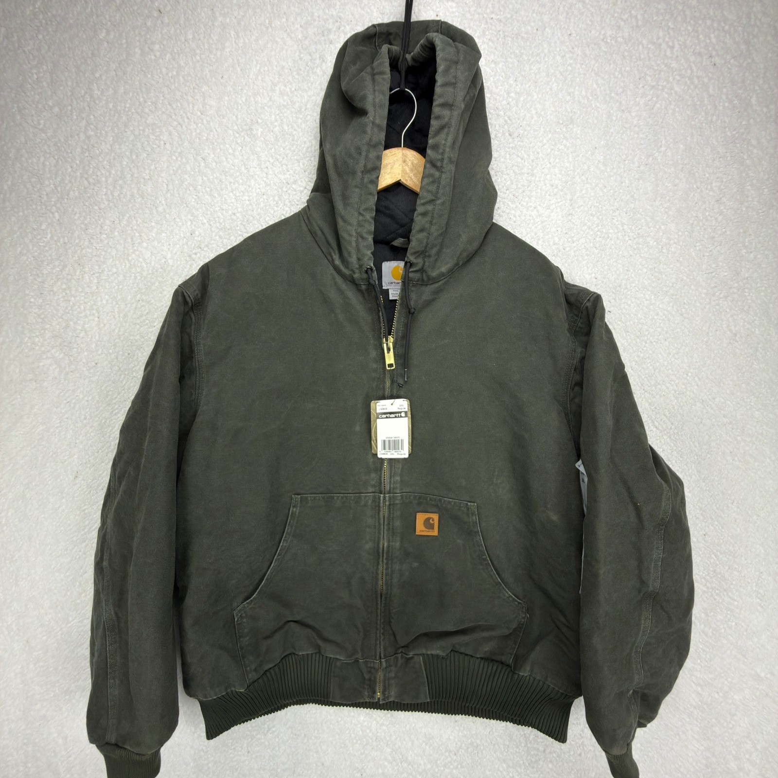 Carhartt Sandstone Active Jacket Quilt Lined Mens 2XL J130 MOS Moss Green NWT