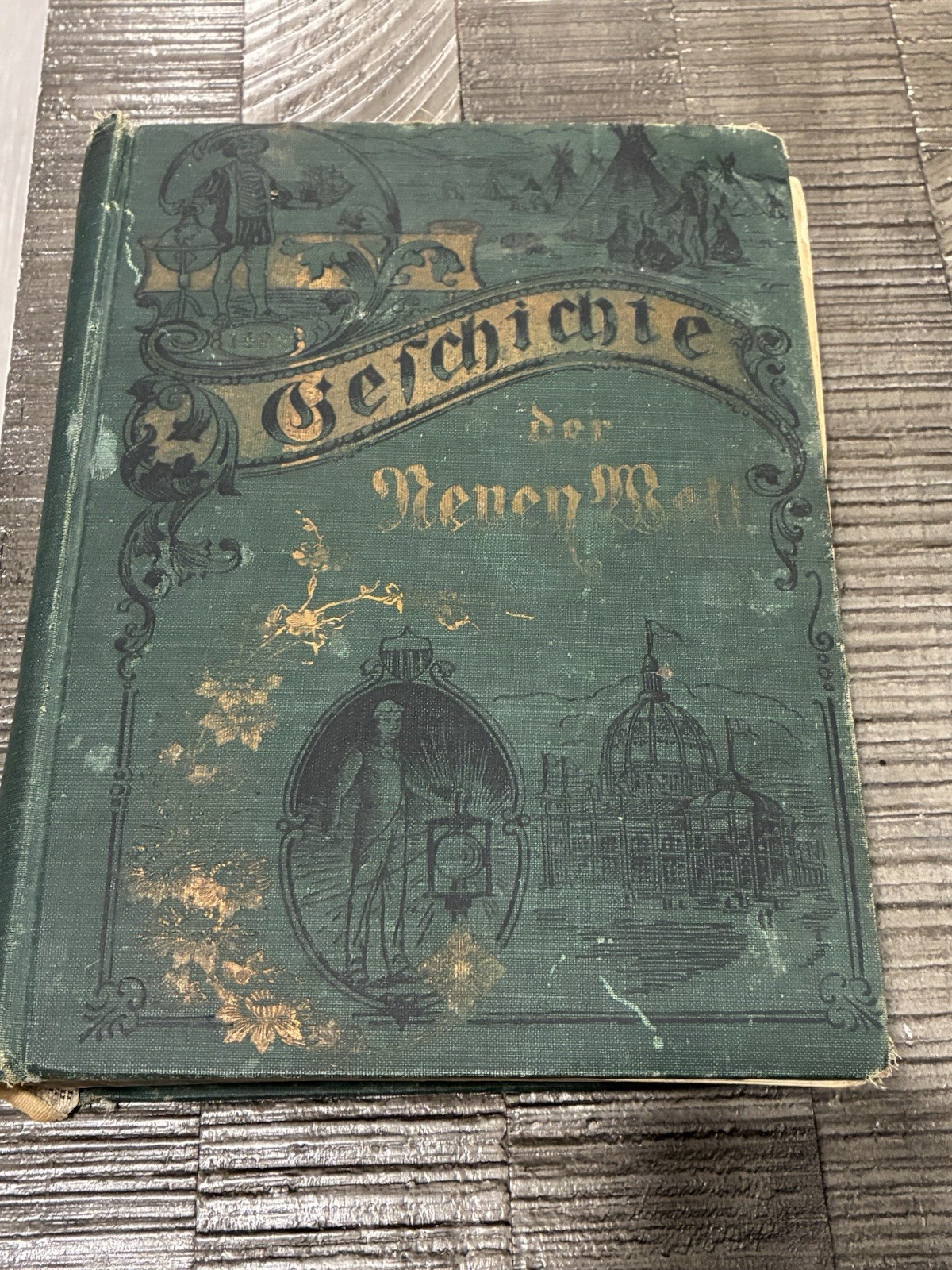 Rare German Illustrated History Book Original Hardcover J. R. Jones 1895