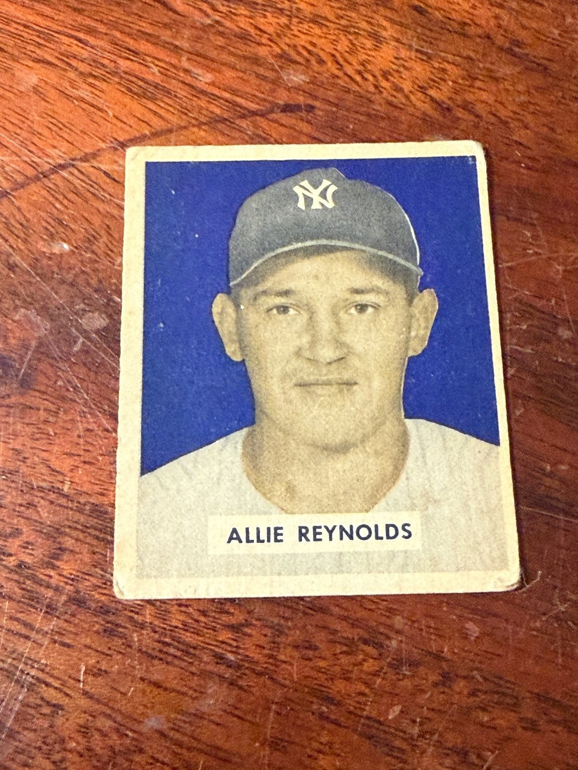 Allie Reynolds New York Yankees 1949 Bowman Baseball Card #114 Vintage