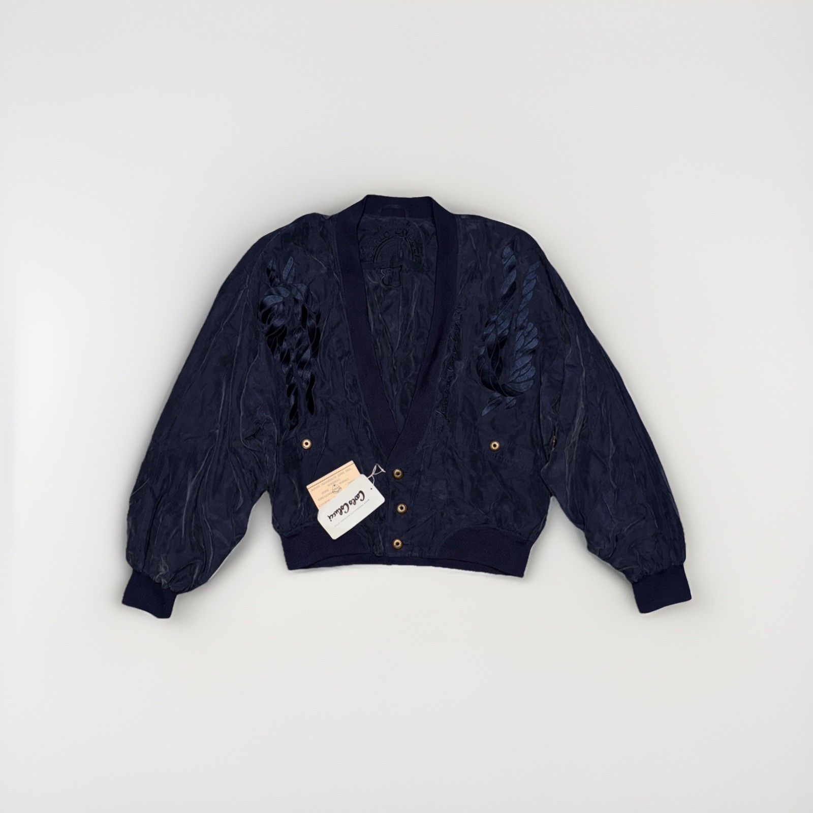 NEW Carlo Colucci Vintage Men’s Cardigan Silk Jacket Size 52 (Large)