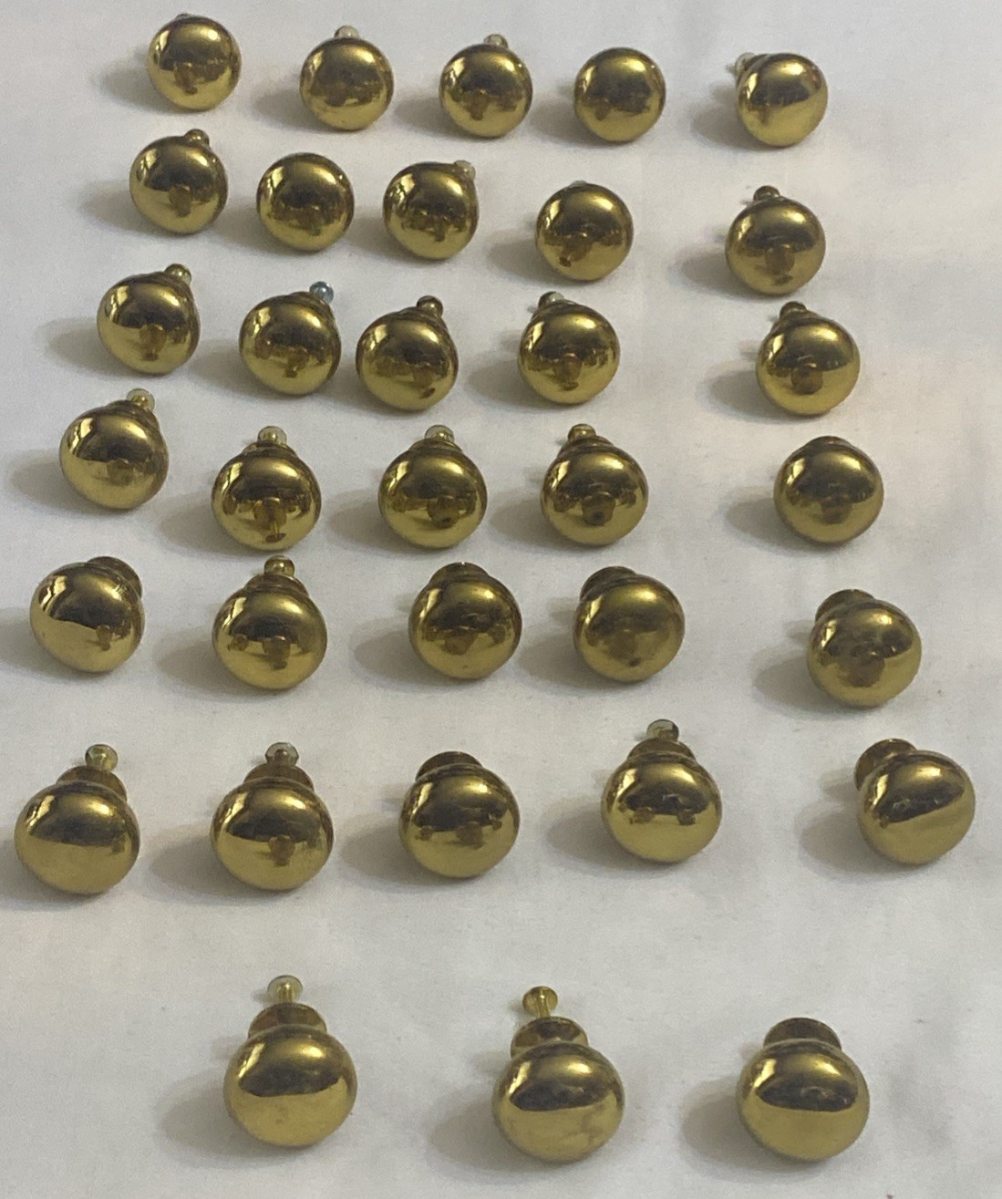 33 Vintage Solid Brass Cabinet Knobs Round Drawer Pulls Salvage Restoration 33 Vintage Solid Brass Cabinet Knobs Round Drawer Pulls Salvage Restoration