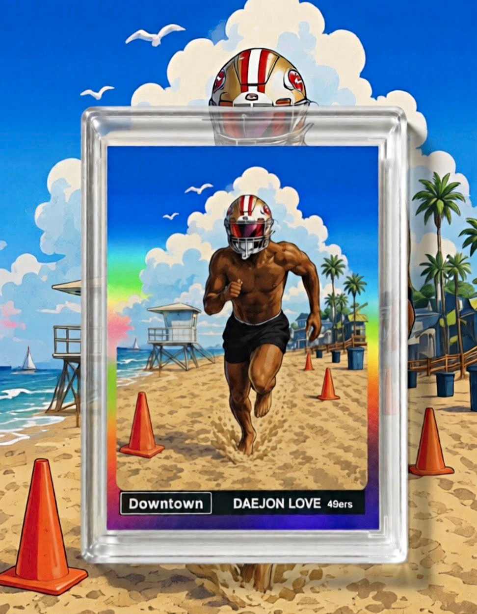 CUSTOM Downtown Daejon Love 49ers Custom CARD MEME READ Sports card 🚨😂