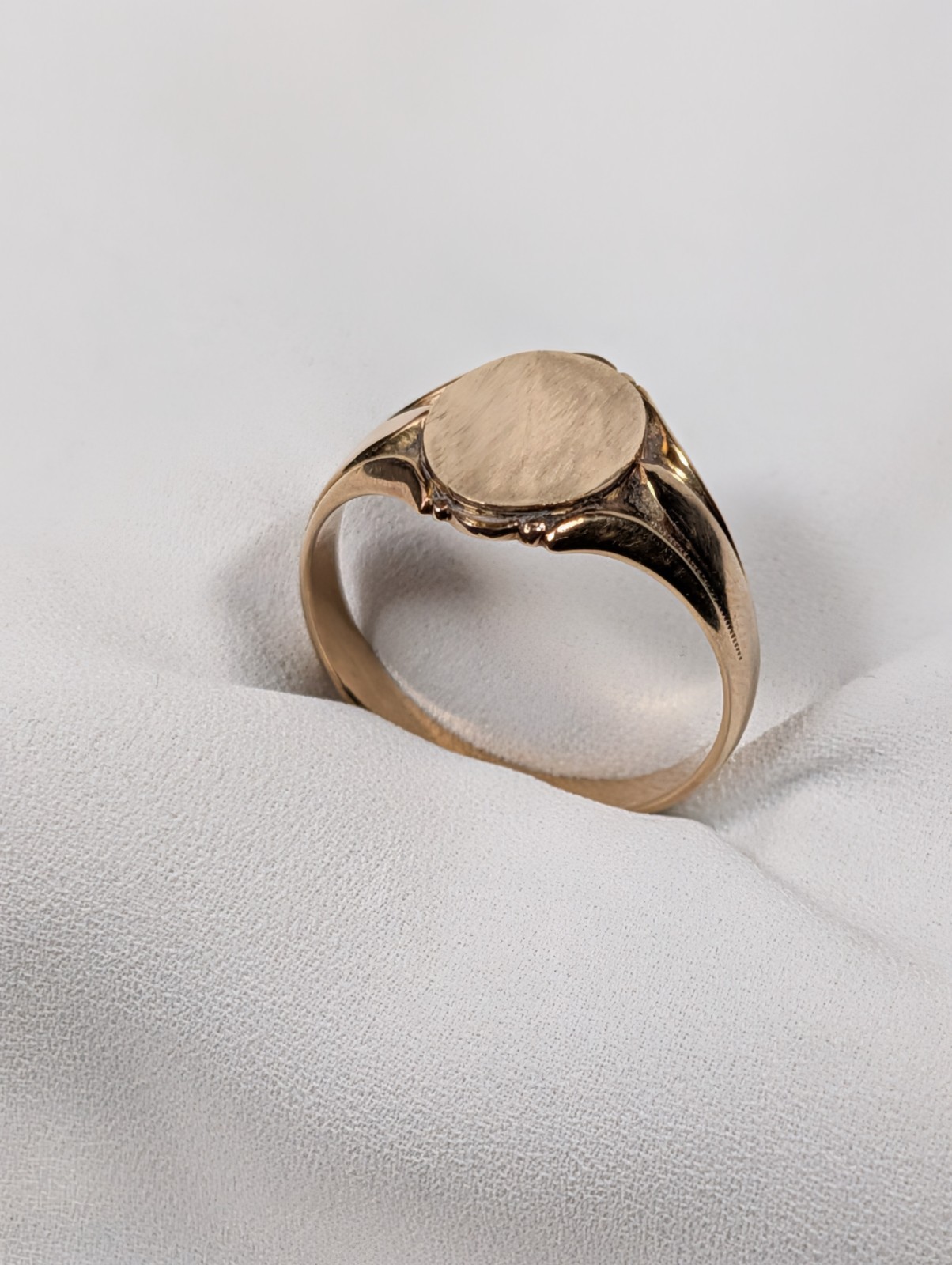Vintage Art Deco 14K Yellow Gold Men's Signet Ring Size 12 5.67g Engraved 1932