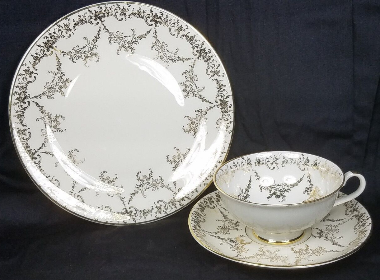 Antique Porcelain PS Schirnding Trio Set Tea Cup Saucer Plate 1918-25 Bavaria