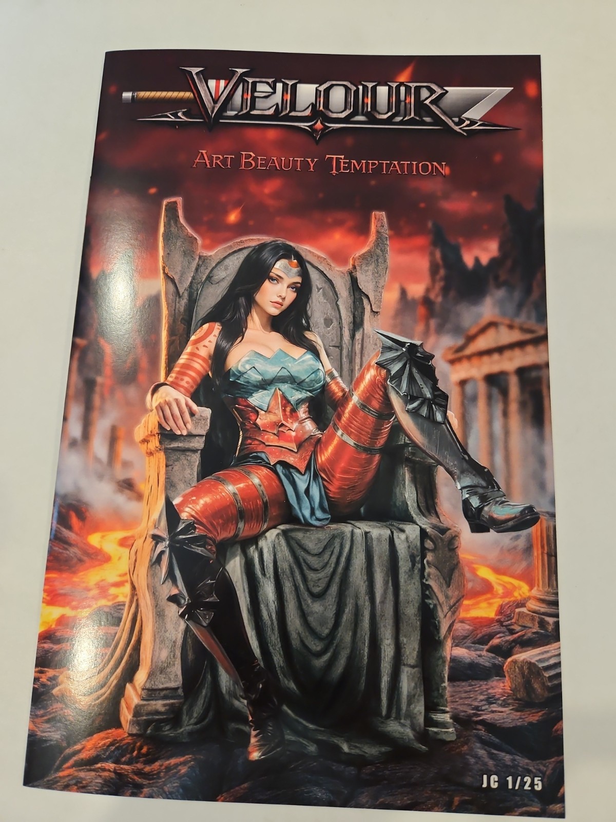 Velour Art Beauty Temptations Wonder Woman Nice Homage JC /25 Juicy Comics Velour Art Beauty Temptations Wonder Woman Nice Homage JC /25 Juicy Comics