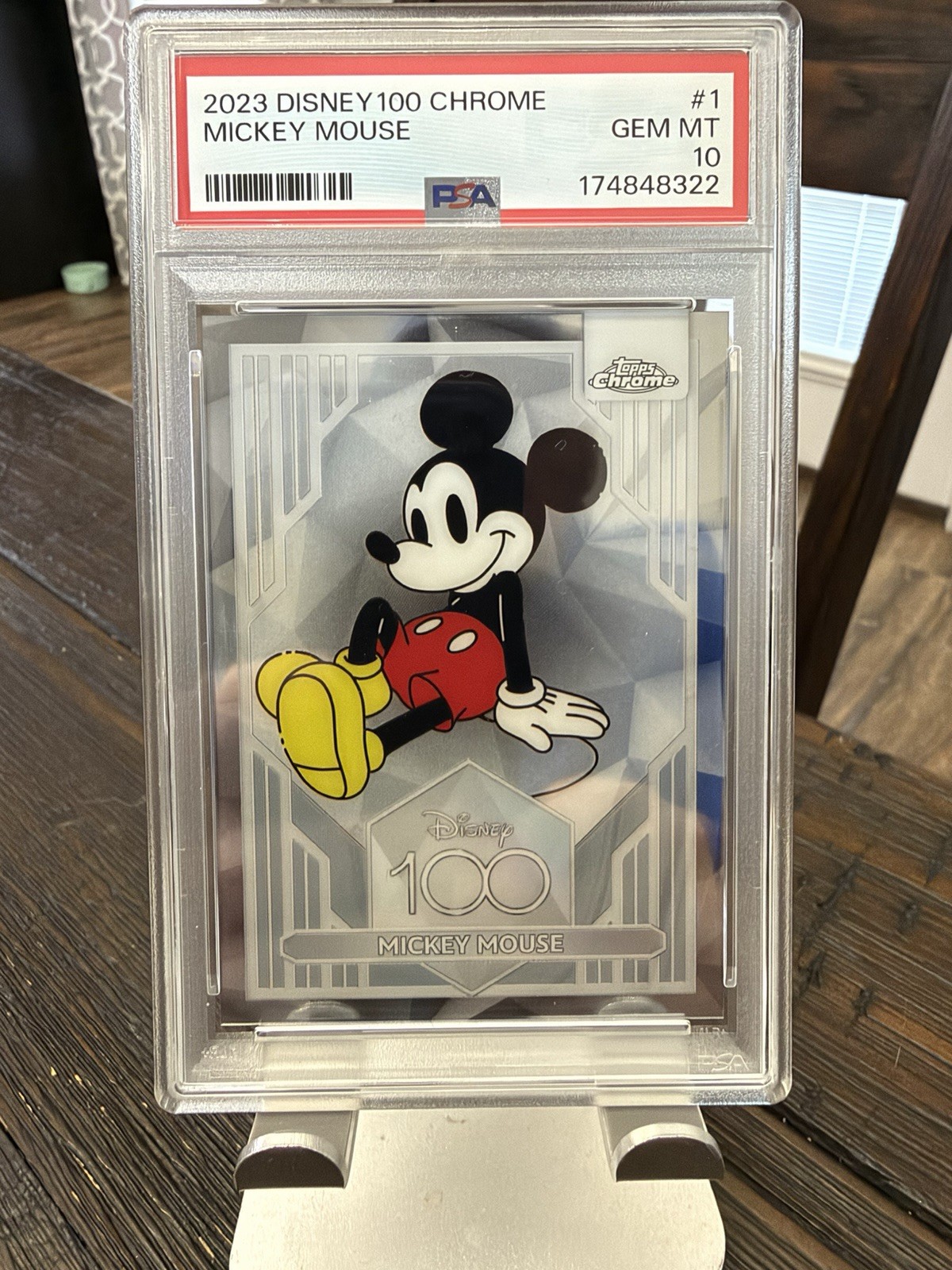 2023 Topps Chrome Disney 100 Mickey Mouse PSA 10 #1 🐭 GEM MINT 2023 Topps Chrome Disney 100 Mickey Mouse PSA 10 #1 🐭 GEM MINT
