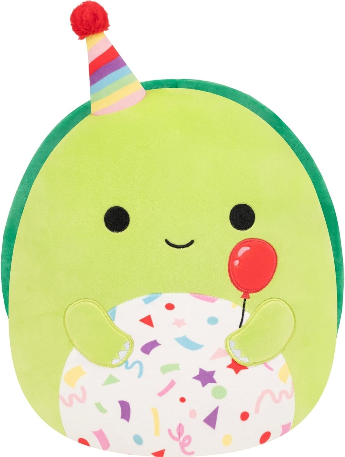 Squishmallows 12-Inch Henry the Turtle with Birthday Hat Holding Balloon Plush