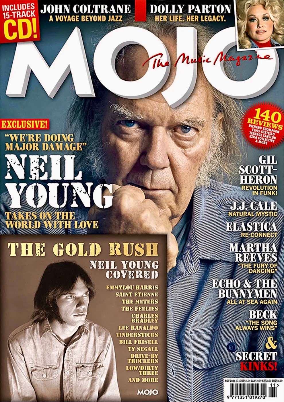 NEIL YOUNG - DOLLY PARTON - MOJO UK MAGAZINE - NOVEMBER 2026