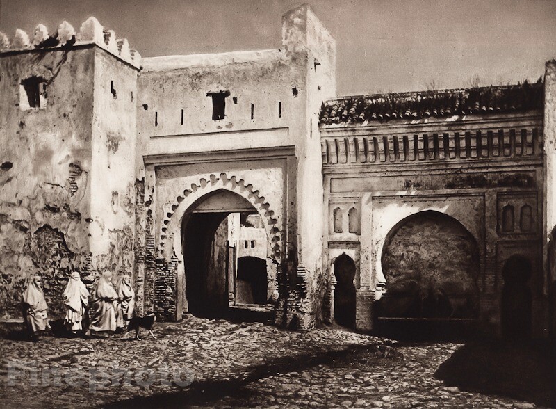 1924 Vintage MOROCCO Tetouan Old City Gate Architecture FLANDRIN Photo Art 11X14