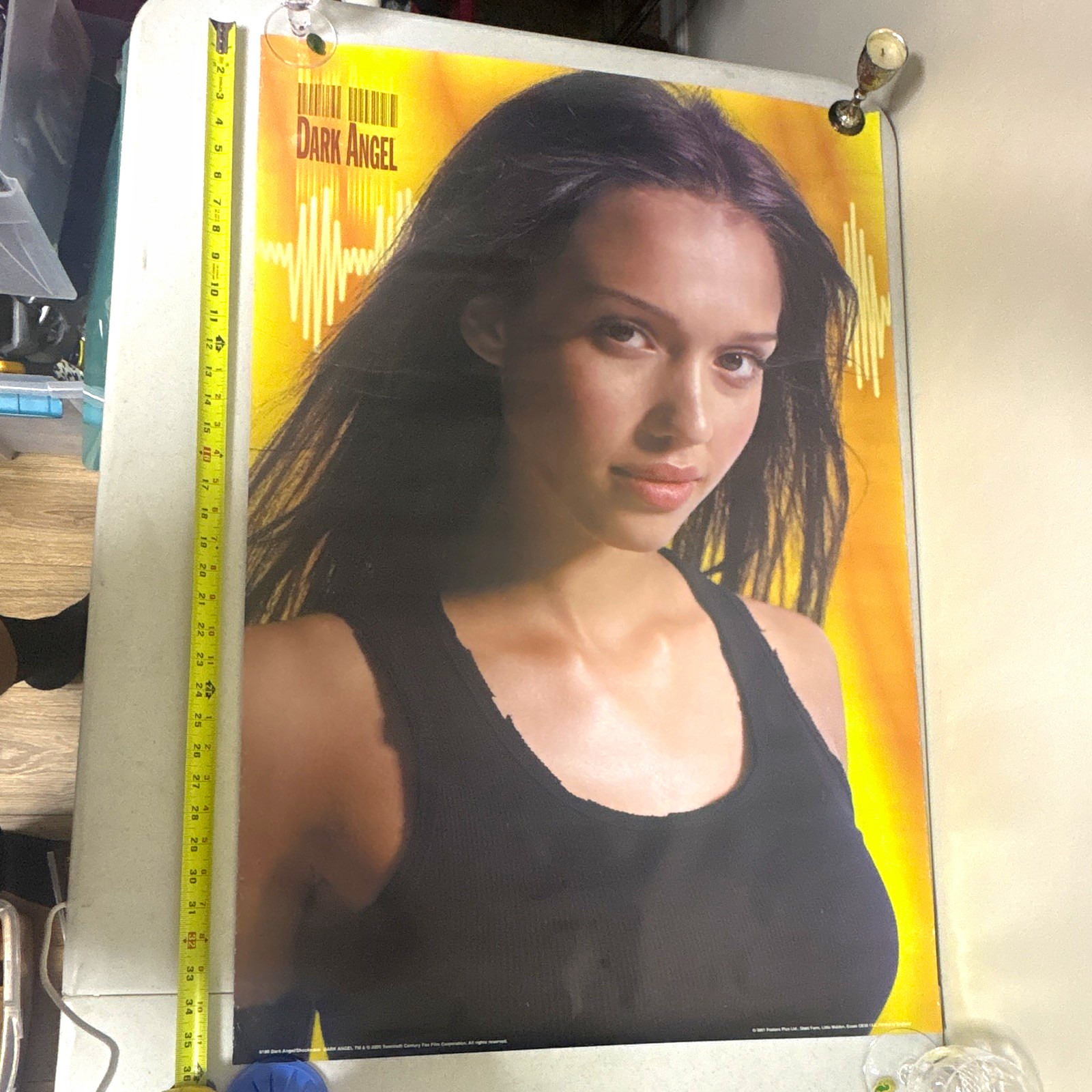 Vintage 2001 Dark Angel Jessica Alba Poster 24x36 Fox TV printed in England