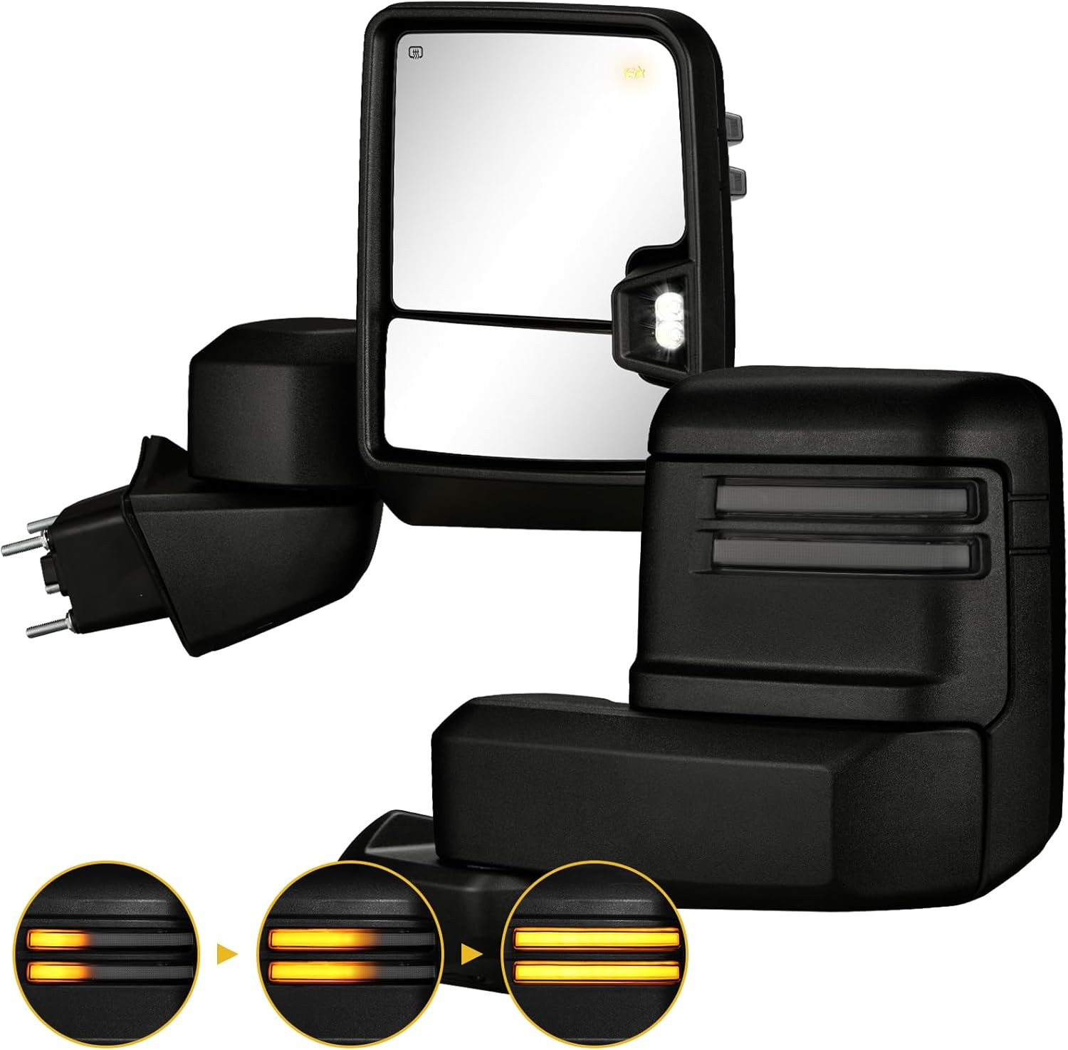 2019-2025 Silverado 1500 Towing Mirrors with Turn Signal–Compatible Replacement 2019-2025 Silverado 1500 Towing Mirrors with Turn Signal–Compatible Replacement