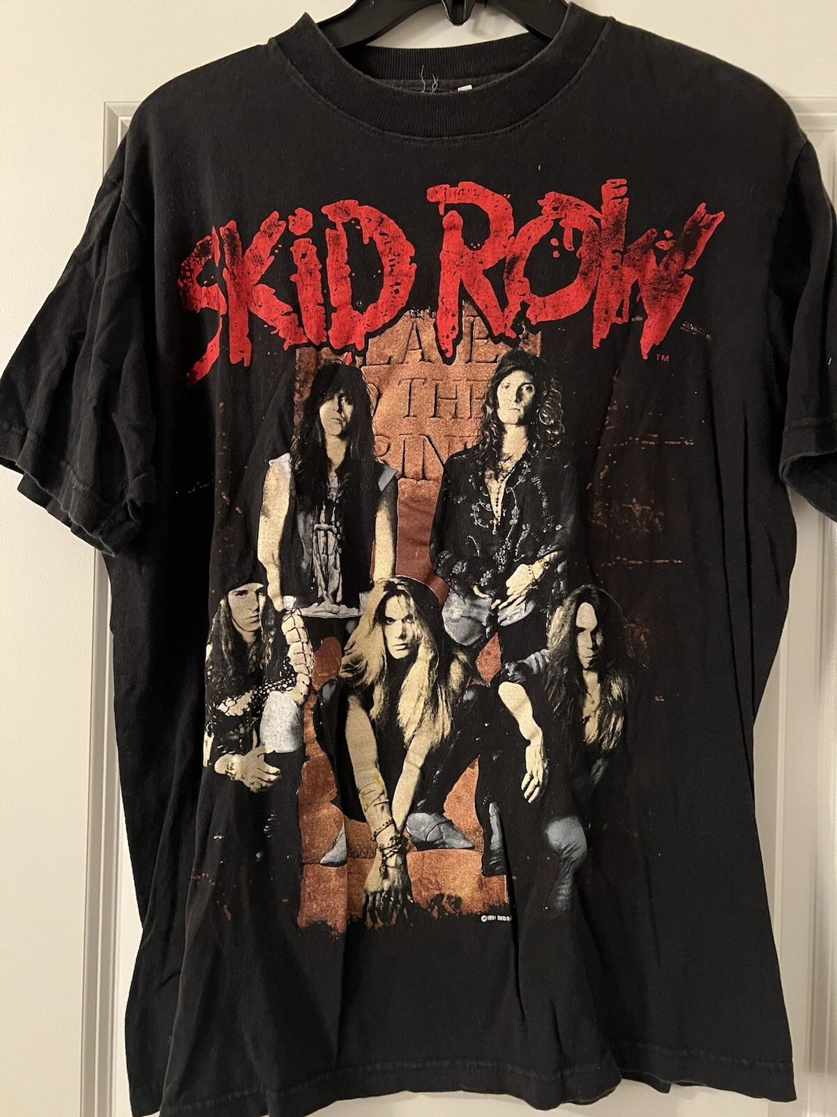 Vintage 1991 Skid Row America ‘91-‘92 Tour Unisex T-shirt Reprint S-5XL