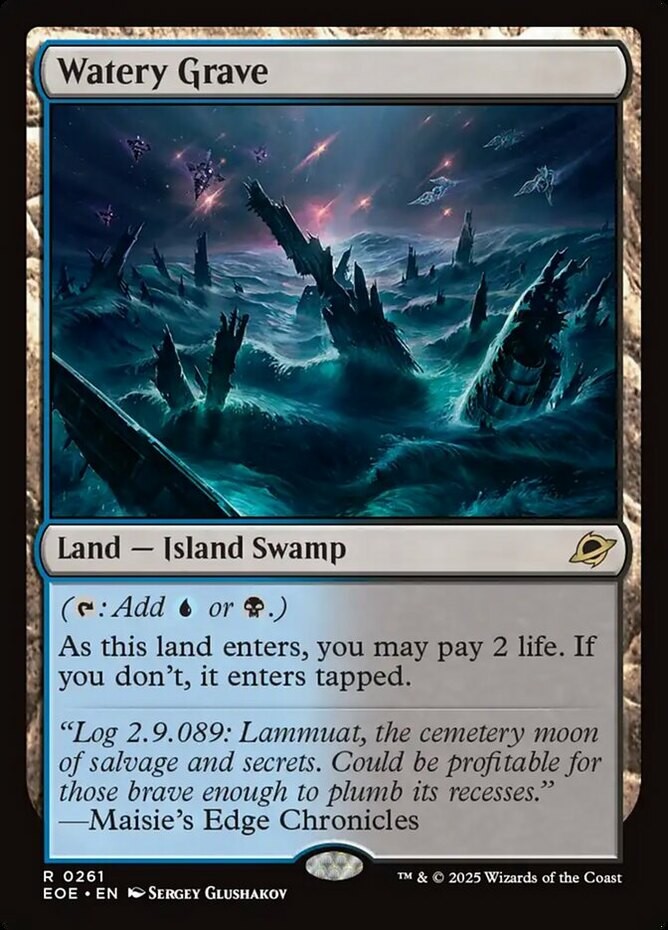1x Watery Grave MTG Edge of Eternities NM Magic Regular