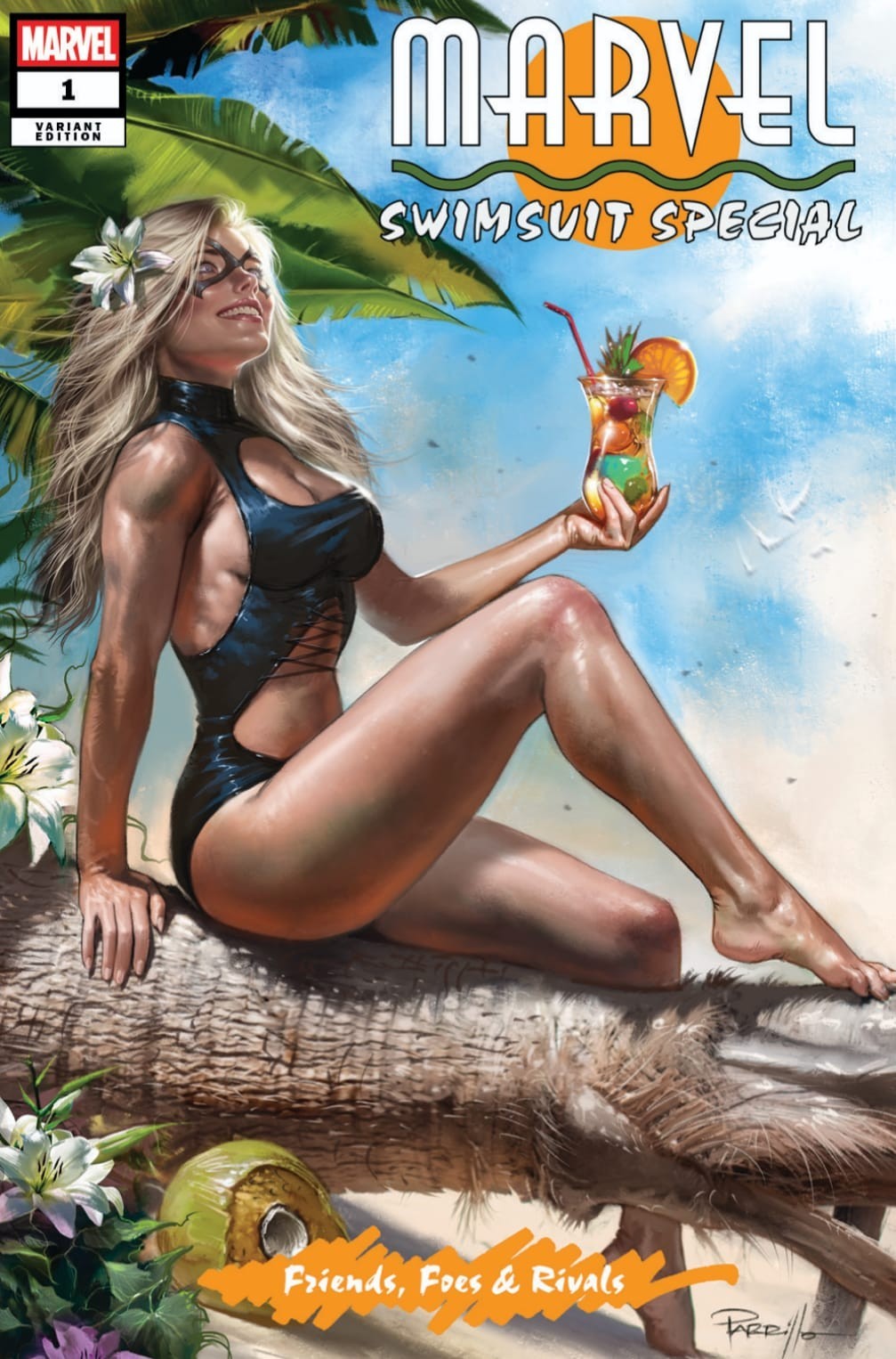 MARVEL SWIMSUIT SPECIAL FRIENDS FOES RIVALS 1 LUCIO PARRILLO TRADE VARIANT SDCC MARVEL SWIMSUIT SPECIAL FRIENDS FOES RIVALS 1 LUCIO PARRILLO TRADE VARIANT SDCC