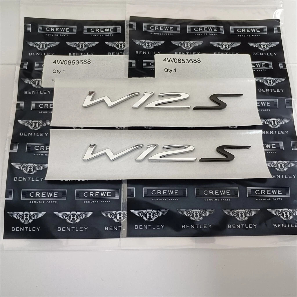 14-19 Bentley @  Flying Spur W12S Fender Badge Emblem Chrome 4W0853688（2PC）