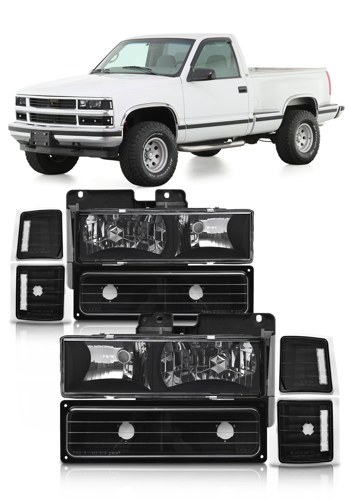 for 1994-1998 Chevy Silverado/Suburban/Tahoe Headlights