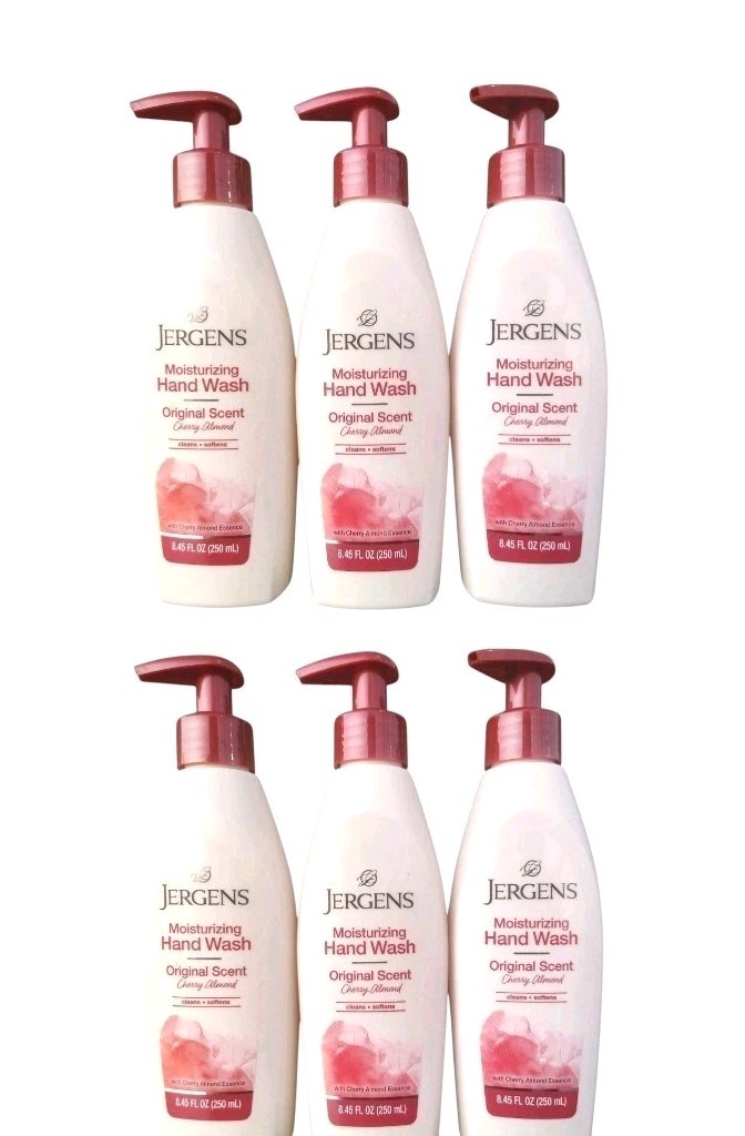Cherry Almond Jergens Hand Wash Original Scent 8.45 oz Lot Of 6