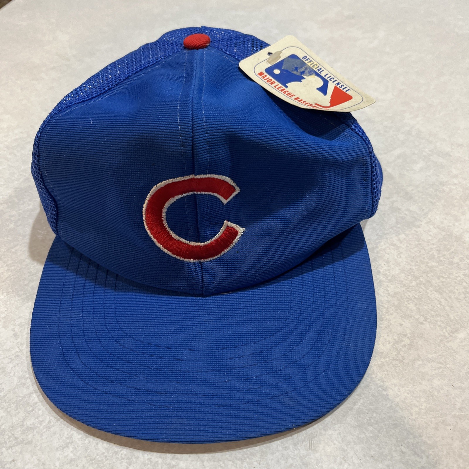 Vintage 1980s Chicago Cubs Hat Snap Back Mens One Size M/L Blue MLB Baseball Vintage 1980s Chicago Cubs Hat Snap Back Mens One Size M/L Blue MLB Baseball