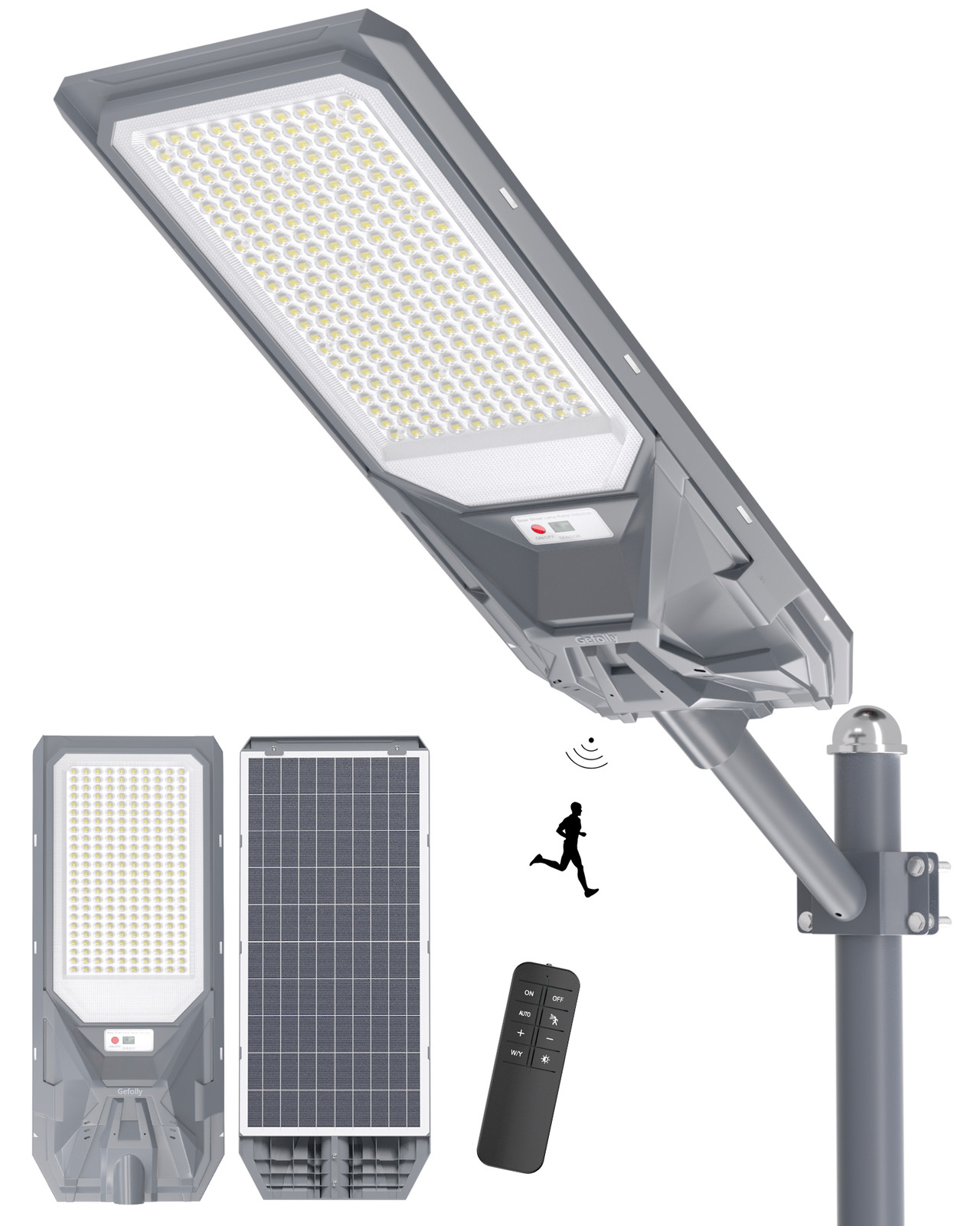 Gefolly SL-10000W Commercial Solar Street Light Outdoor Flood Security Light