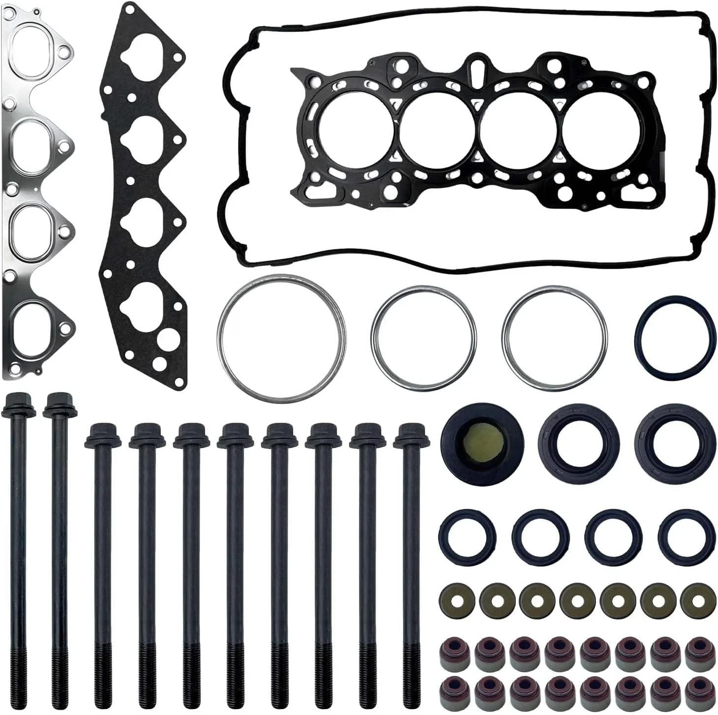 Complete Cylinder Head Gasket & Bolt Set (HS54255 + HBK215) Compatible Complete Cylinder Head Gasket & Bolt Set (HS54255 + HBK215) Compatible