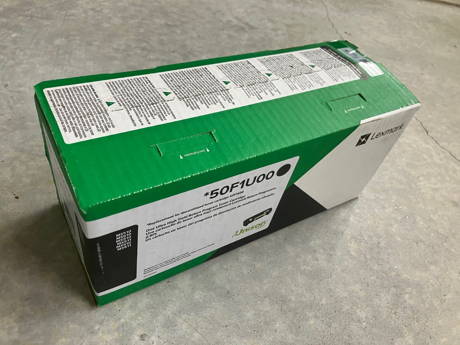 Genuine Lexmark *50F1U00 MS510/610 MX510/610 Genuine Toner Cartridge New Sealed Genuine Lexmark *50F1U00 MS510/610 MX510/610 Genuine Toner Cartridge New Sealed
