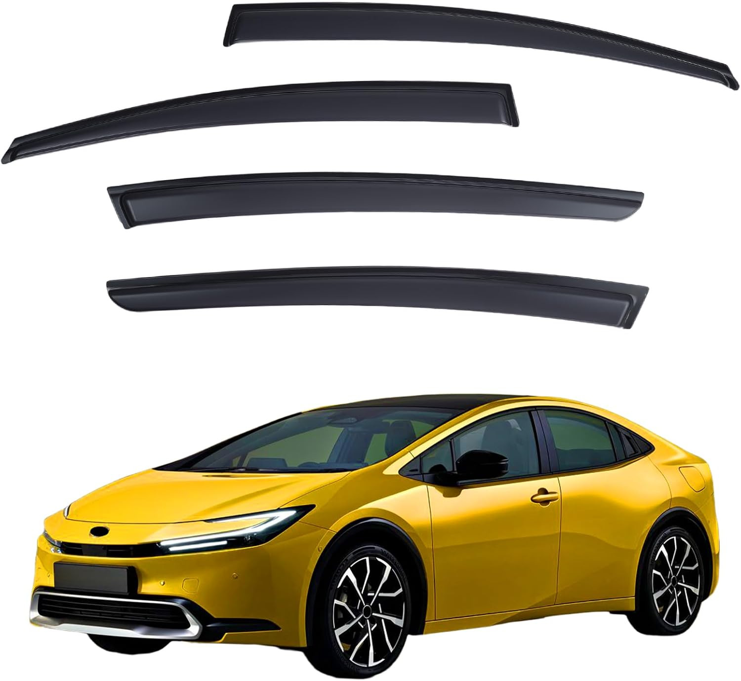 Window Visors Rain Guards Fits 2023-2026 Toyota Prius & Prius Prime, Window Wind