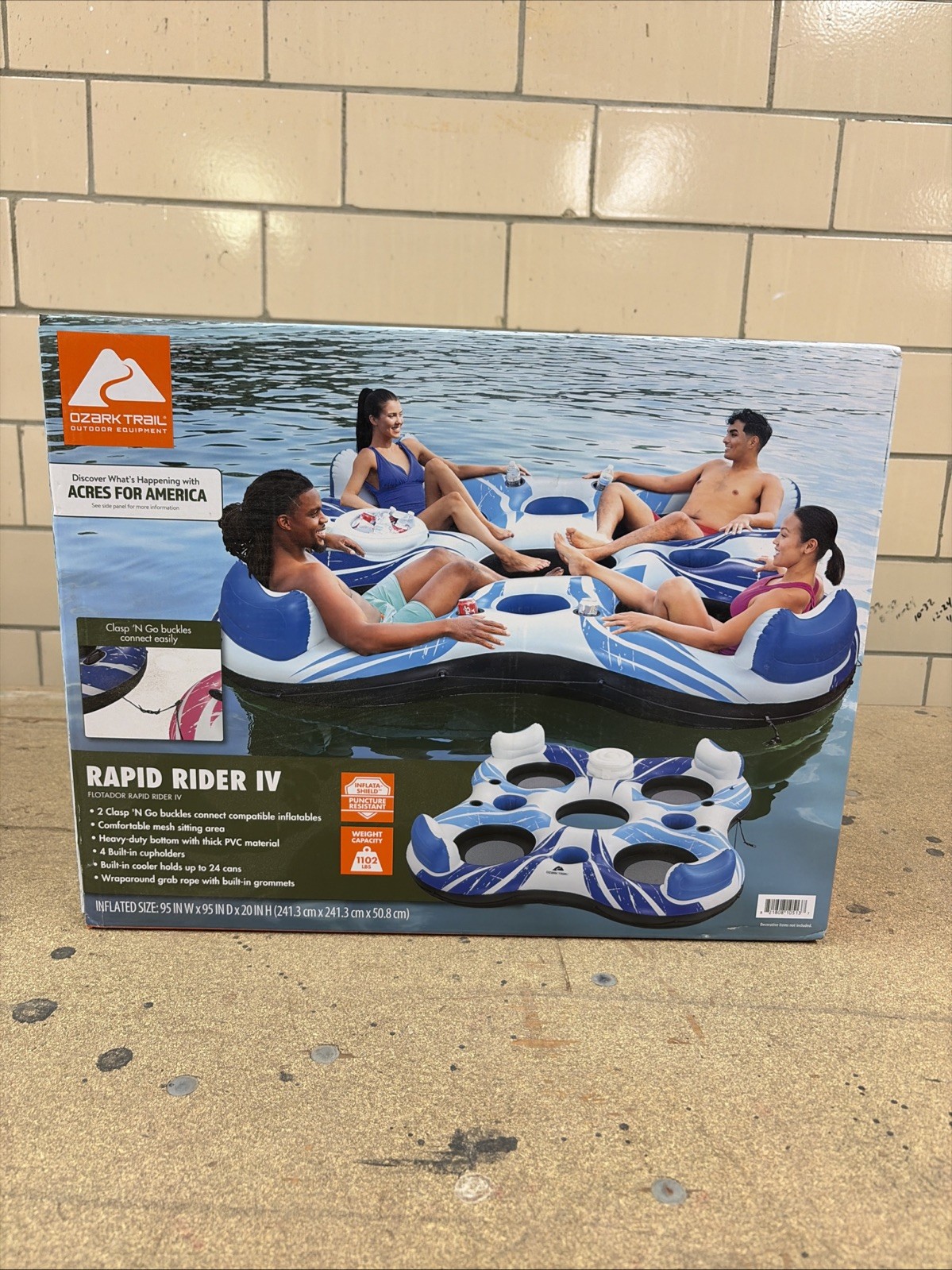 New Ozark Trail Outdoor Equipment Rapid Rider IV River Raft & Pool Float (Blue) New Ozark Trail Outdoor Equipment Rapid Rider IV River Raft & Pool Float (Blue)